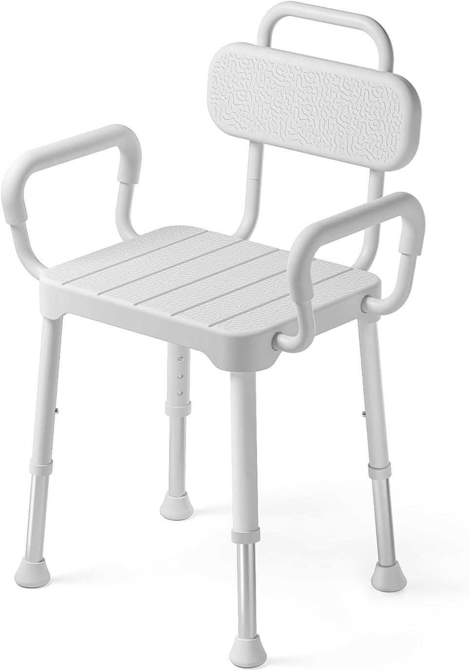 Loyoda Shower Chair for Inside Shower with Back & Arms, Ideal for Seniors | Height Adjustable Shower seat for Disabled, 350 lb Capacity, Non-Slip, Rust-Resistant Aluminum Frame - Image 7