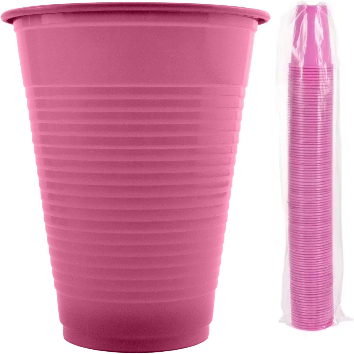 100 PCs Dental Grade Disposable 5oz Plastic Cup Pink Sturdy & Durable for Drinking Cup | Perfect as Rinsing Cup, Mouthwash