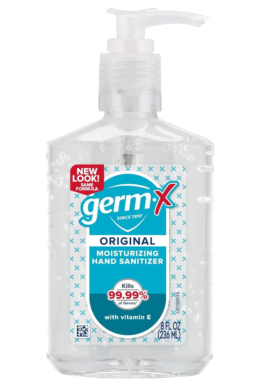 Germ-X Original Hand Sanitizer, 8 Fl Oz (Pack of 12), Less Drying Moisturizing Gel with Vitamin E, No Rinse Formula, Pump Bottle - Image 2
