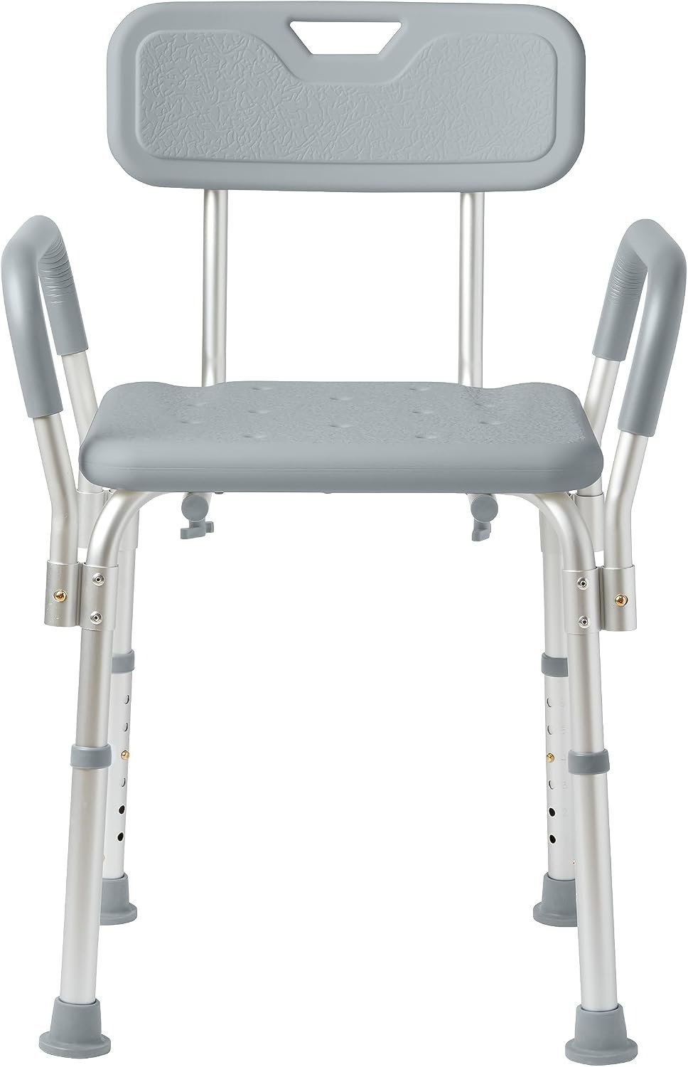 Medline Shower Chair with Backrest and Padded Armrests - 350 lb. capacity, Bath Bench, Seat, Stool for Independent Adult, Seniors, Elderly & Disabled Patients