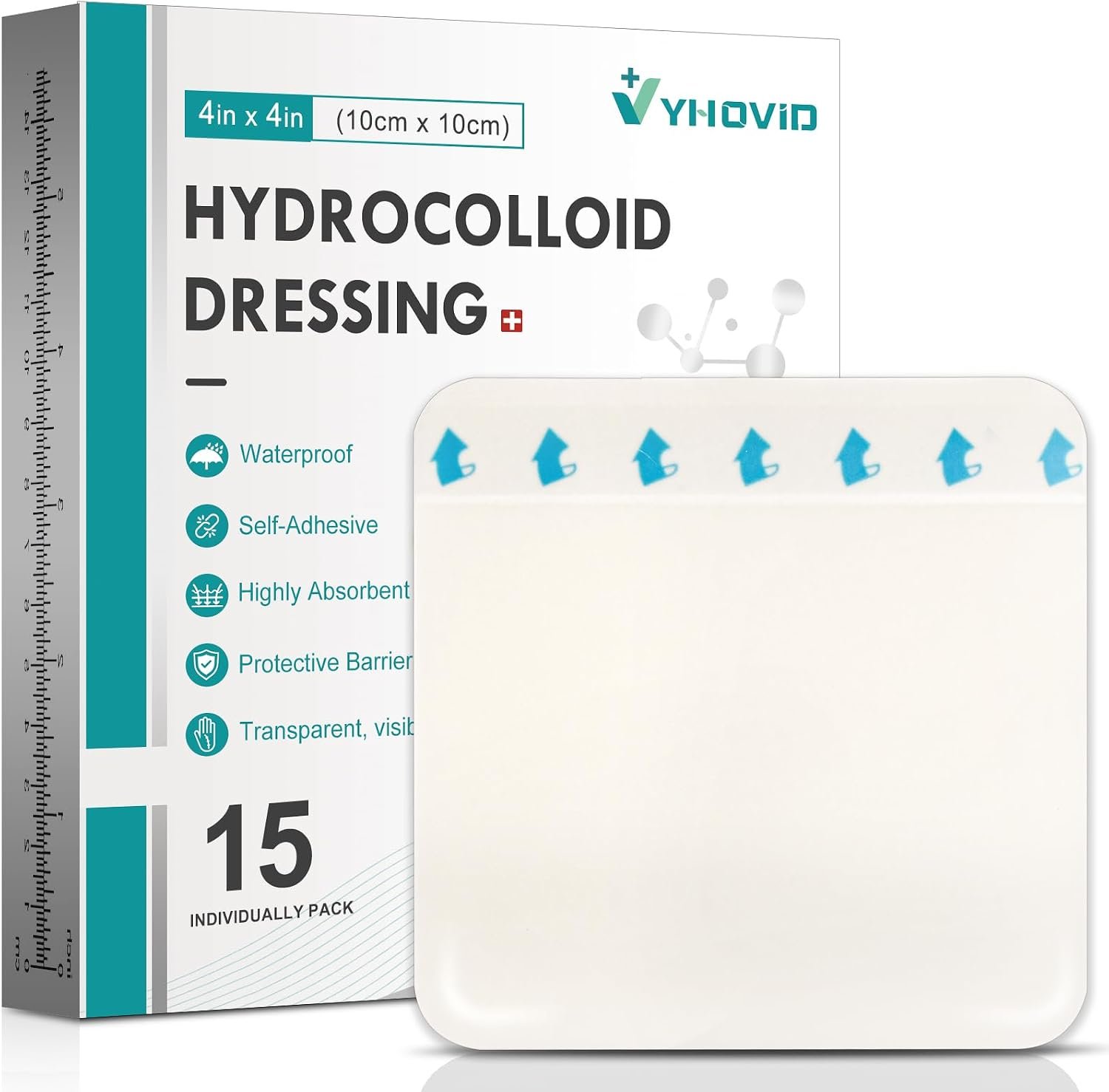 15 Pack Hydrocolloid Wound Dressing...