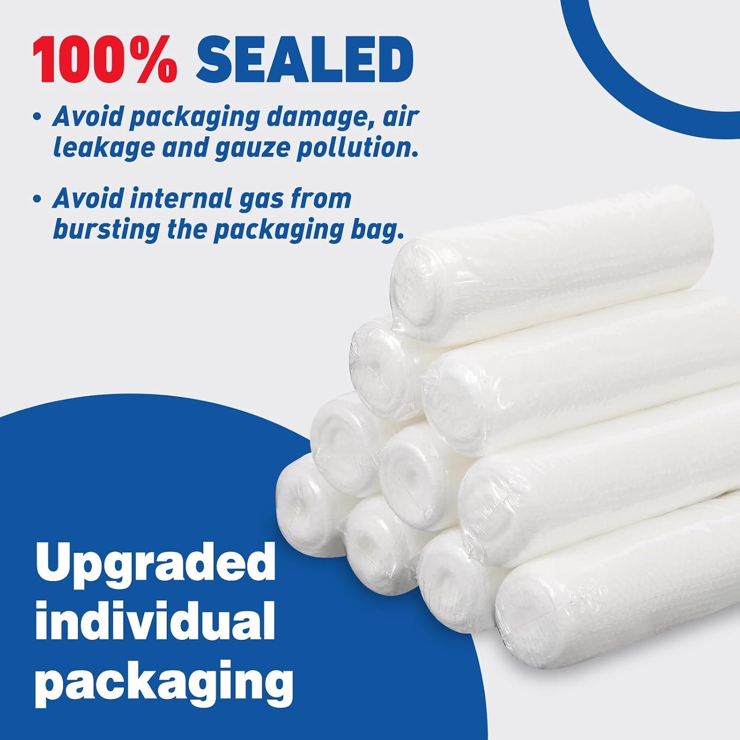 AZEN 25 Pack Gauze Rolls Bandages, 3 in x 4.1 Yards, Premium Medical Supplies & First Aid Supplies, Bandage Wrap Vet Wrap, Mummy Wraps - Image 4