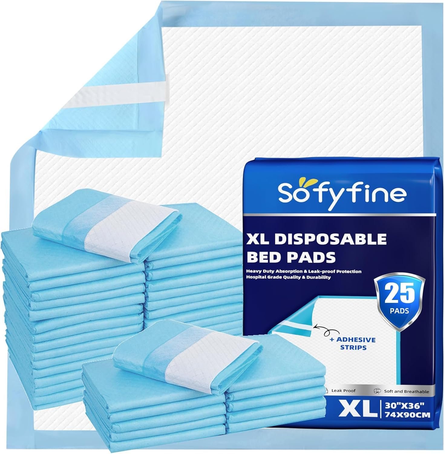 SOFYFINE Bed Pads with Adhesive Str...