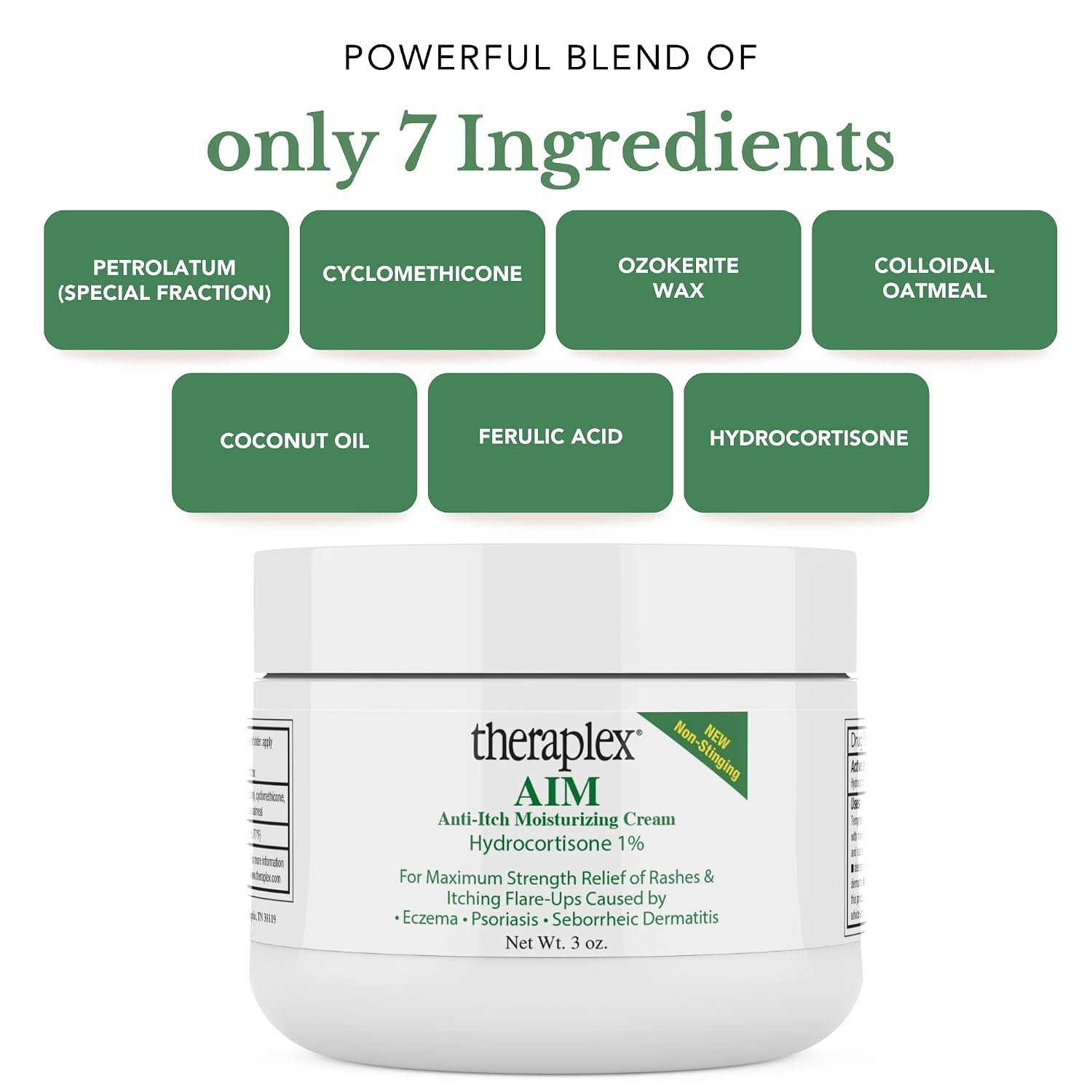 Theraplex AIM - Anti Itch Cream (2 oz) – 1% hydrocortisone for Itchy Skin Relief, moisturizing Cream for Eczema, Seborrheic Dermatitis. Safe for Kids. Relieves Itchy Skin with Maximum Strength. - Image 8