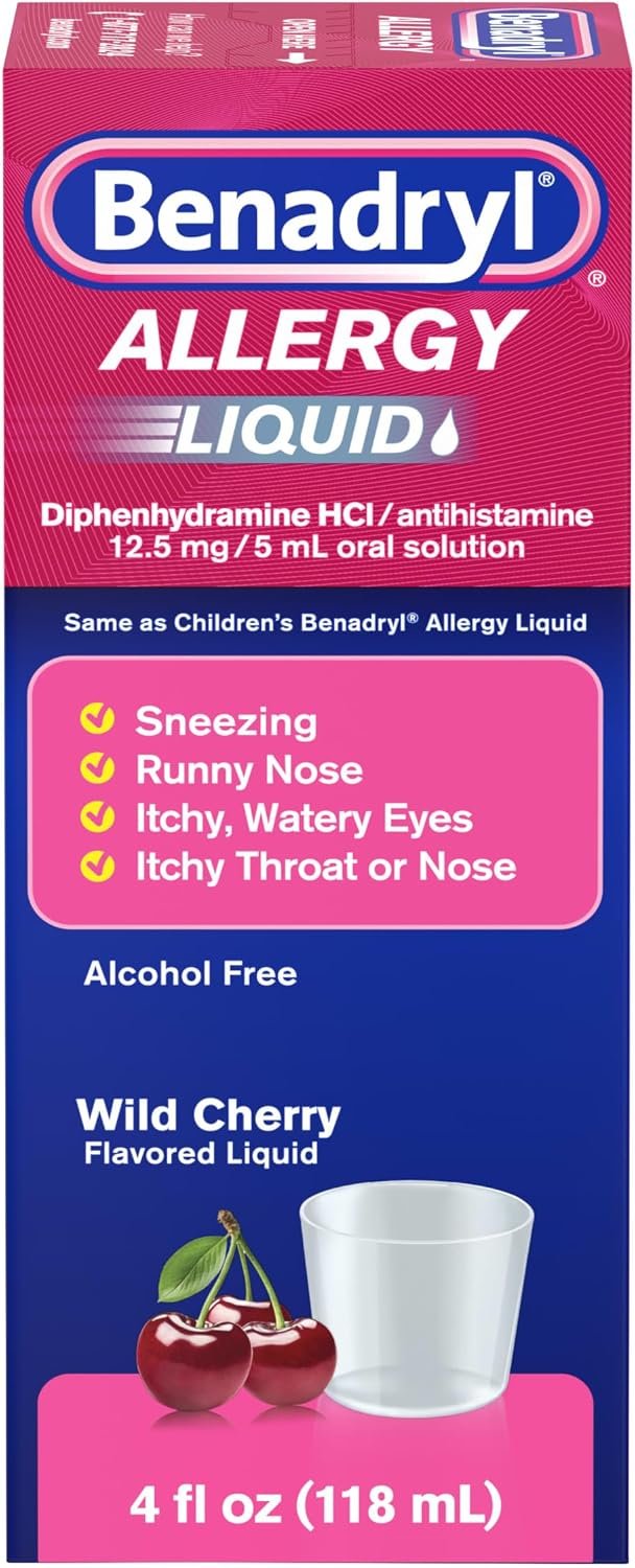 Benadryl Allergy Medicine Liquid, D...