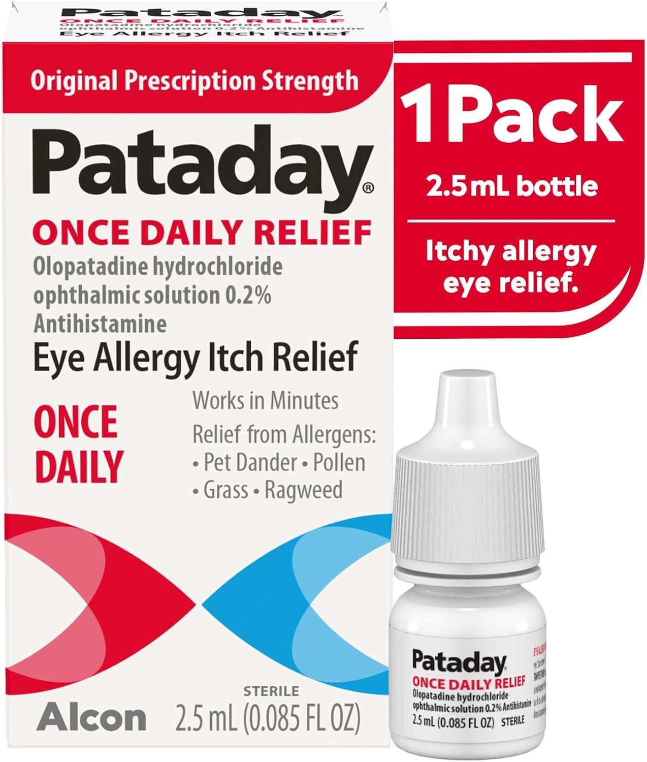 Pataday Once Daily Allergy Eye Drops, Antihistamine for Itchy Eyes, 2.5 mL - Image 8