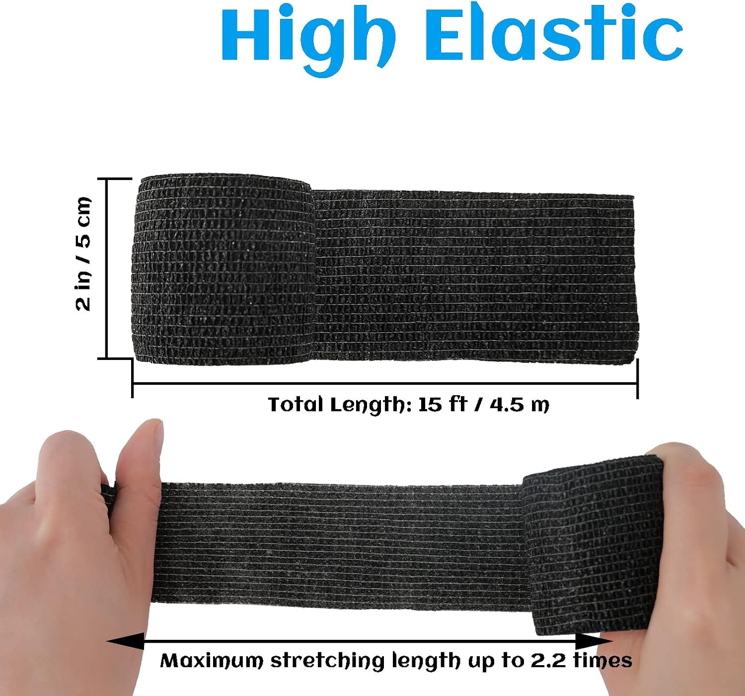 24 Pack Self Adhesive Bandage Wrap 2 Inch, Athletic Elastic Non Woven Cohesive Bandage for Sports, Wrist, Ankle Sprains, Swelling and Vet Wrap (Rainbow) - Image 5