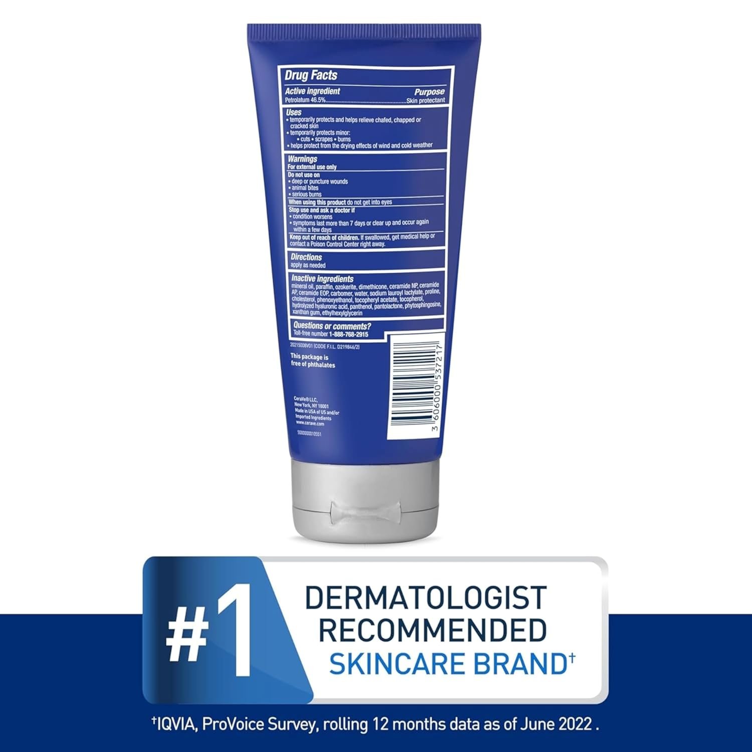 CeraVe Healing Ointment, Hyaluronic Acid Skin Protectant for Dry Skin, 3oz | Skin Care, Body Care, Barrier Cream, Skin Barrier Repair, Ceramides, Petrolatum, Lanolin Free, For Cracked, Chafed Skin - Image 9