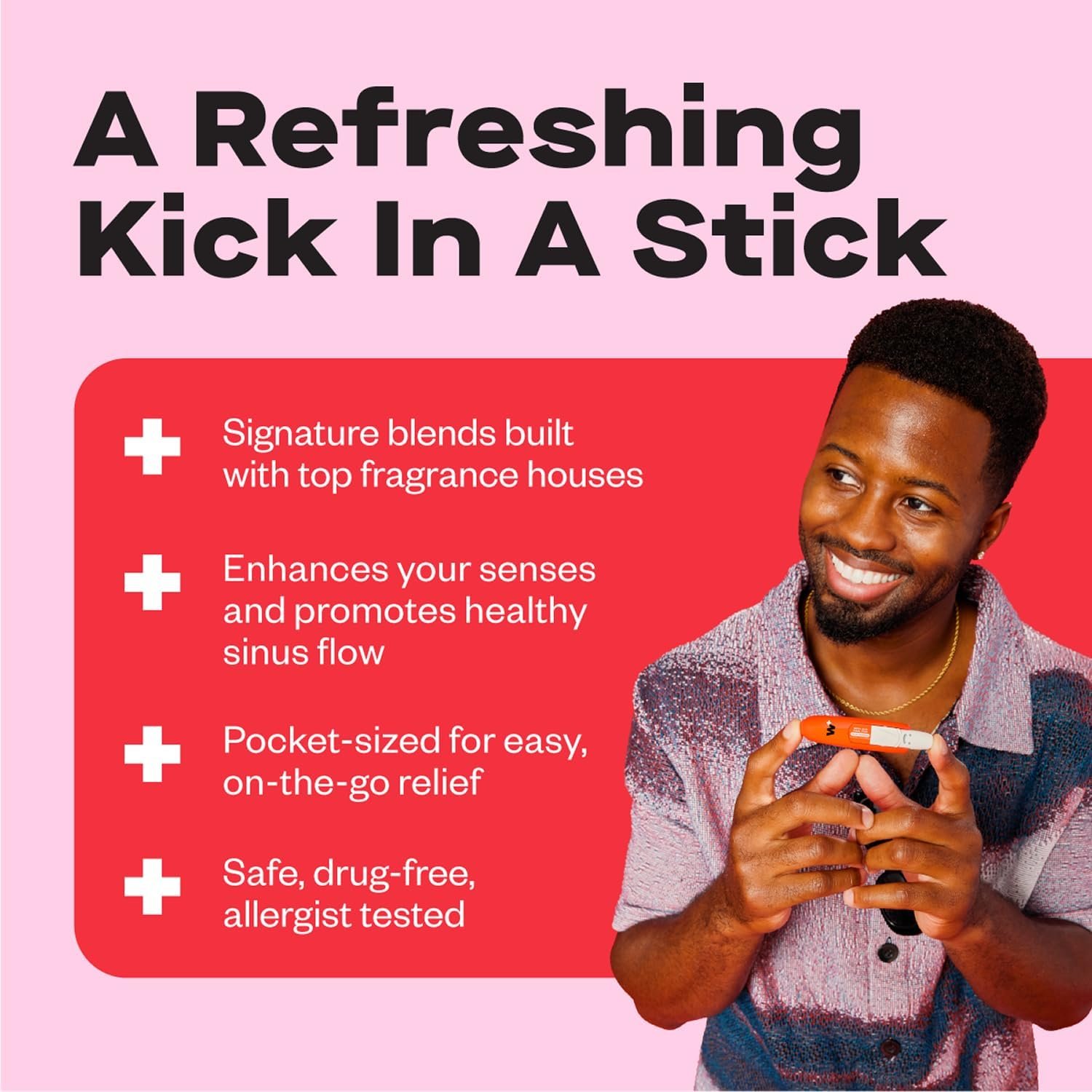 WIZARD WELLNESS Happy Nose Inhaler Stick, Polar Peppermint, 3-Pack | Instant breathing ease & sinus clarity, essential oil aromatherapy, wild mint vapor, drug-free nasal spray alternative - Image 3