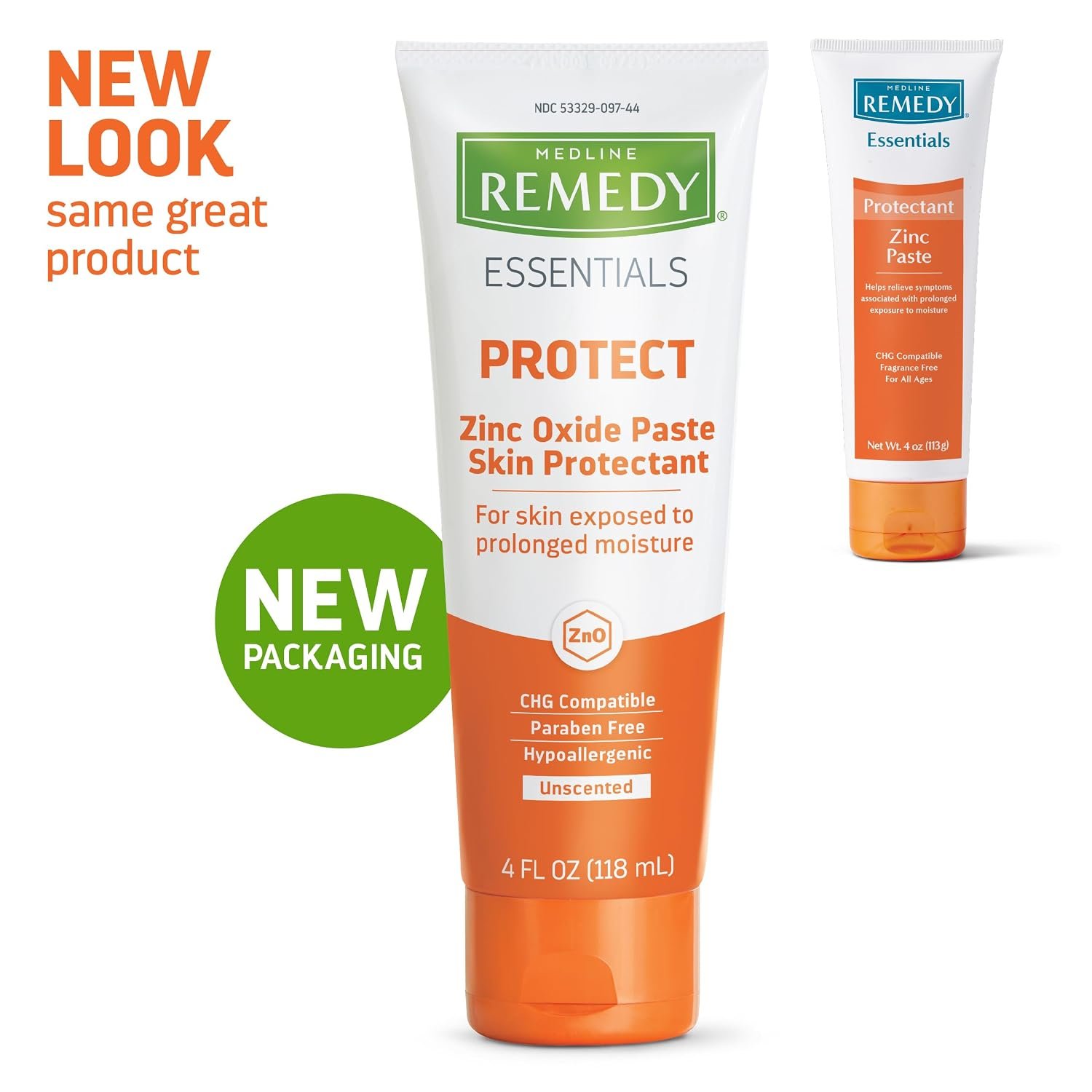 Medline Remedy Essentials Zinc Oxide Skin Protectant Paste (4 oz Tube), Unscented, Barrier, Incontinence Cream, Diaper Rash, Adults, Elderly, Hypoallergenic, Paraben Free - Image 2