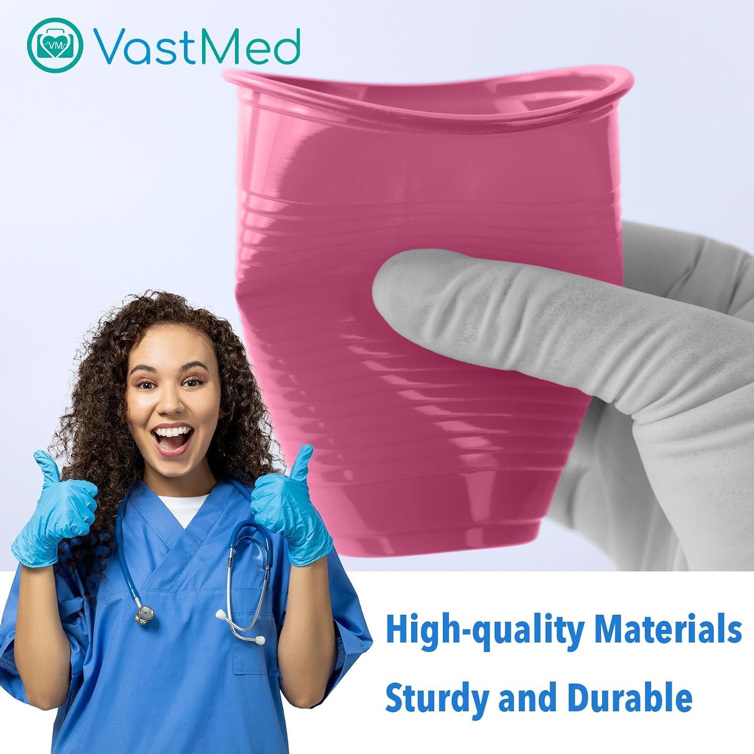 100 PCs Dental Grade Disposable 5oz Plastic Cup Pink Sturdy & Durable for Drinking Cup | Perfect as Rinsing Cup, Mouthwash - Image 5