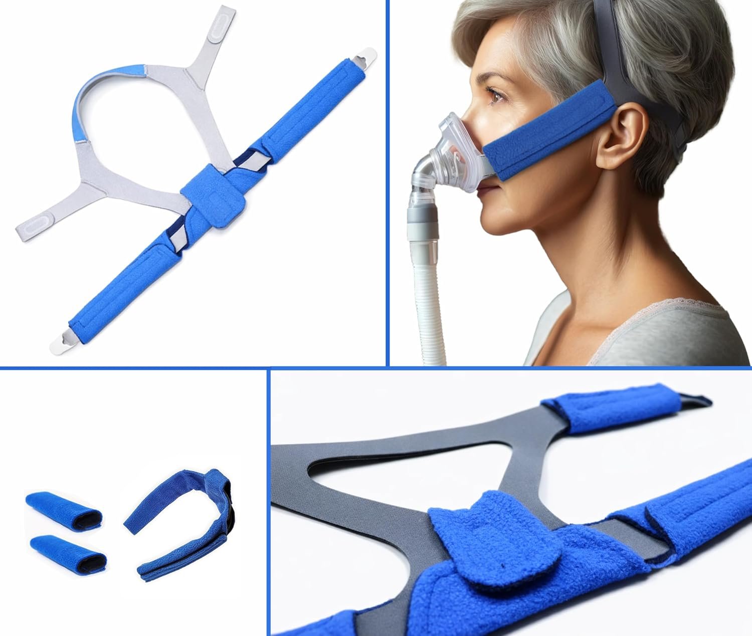 AVEEN 2-Pack CPAP Strap Covers and CPAP Neck Pad Set - CPAP Supplies for Comfort, Irritation-Free Sleep for CPAP Therapy Users, Comfy CPAP Accessories. - Image 5