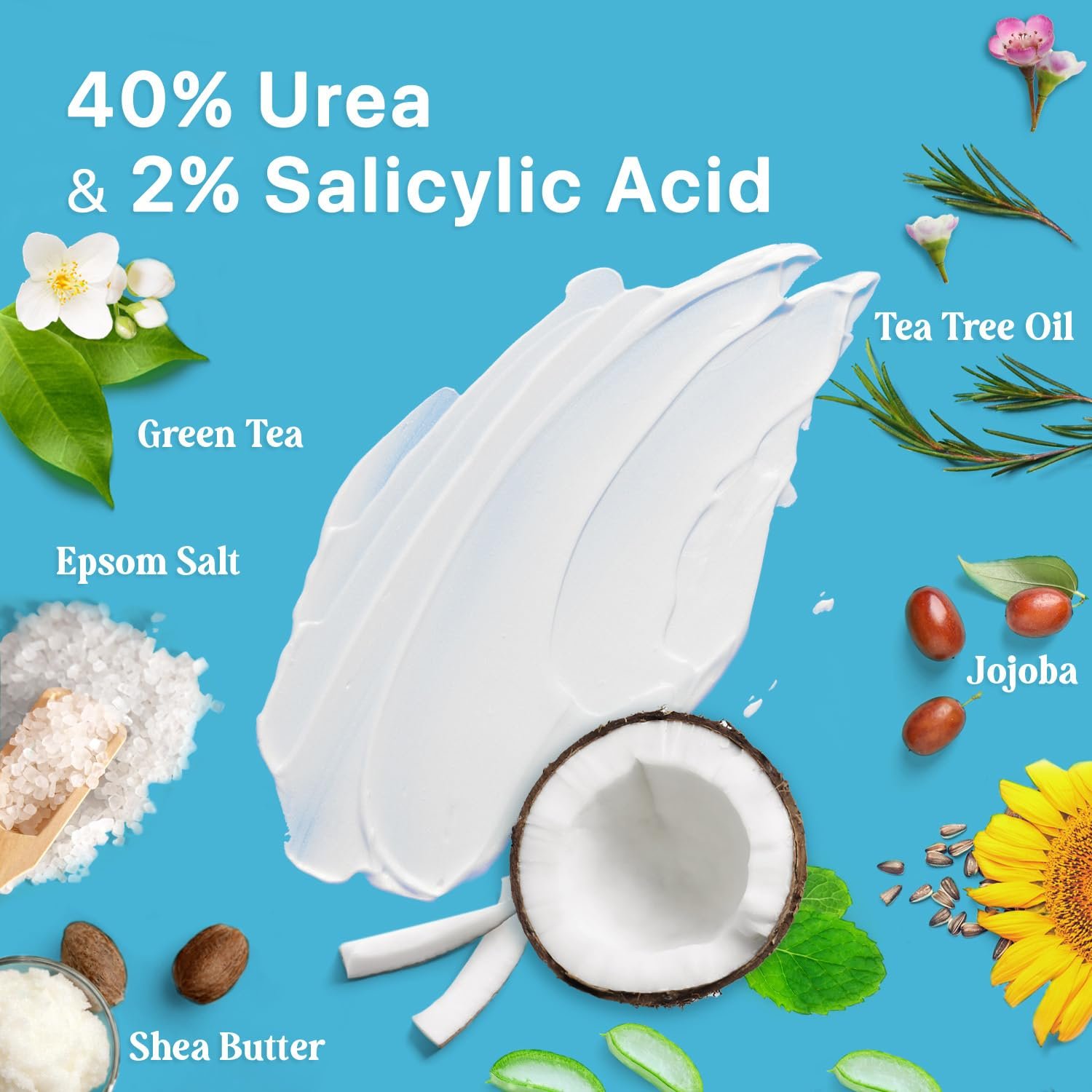 Ebanel Bundle of 40% Urea Cream 4.6 Oz, and Fungus Treatment 1 Oz - Image 2