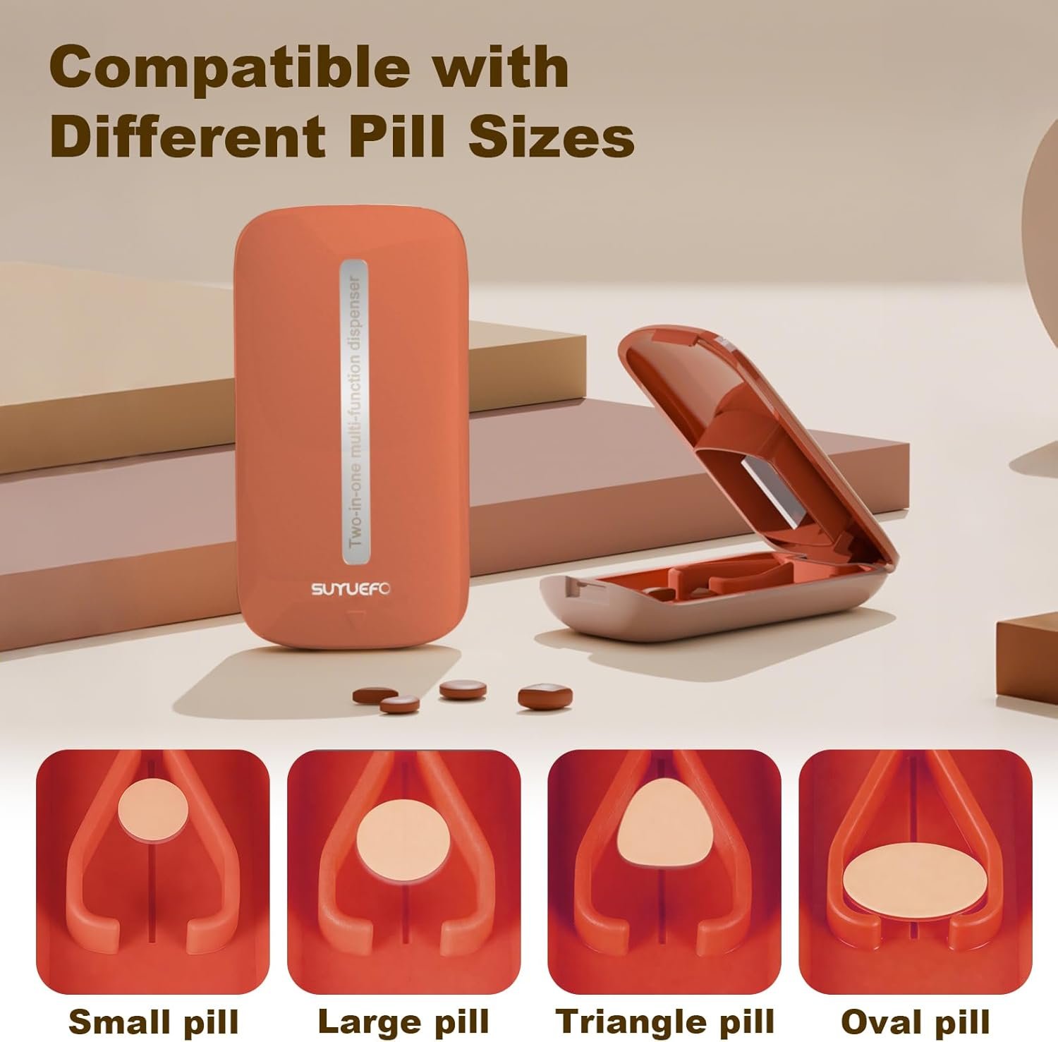 Small Portable Pill Crusher Grinder to Fine Powder for Elderly (Wood) | Crushes Multiple Pills, Small and Large Medication and Vitamin Tablets, Great for Feeding Tube, Kids, Pets - Ideal for Travel - Image 8
