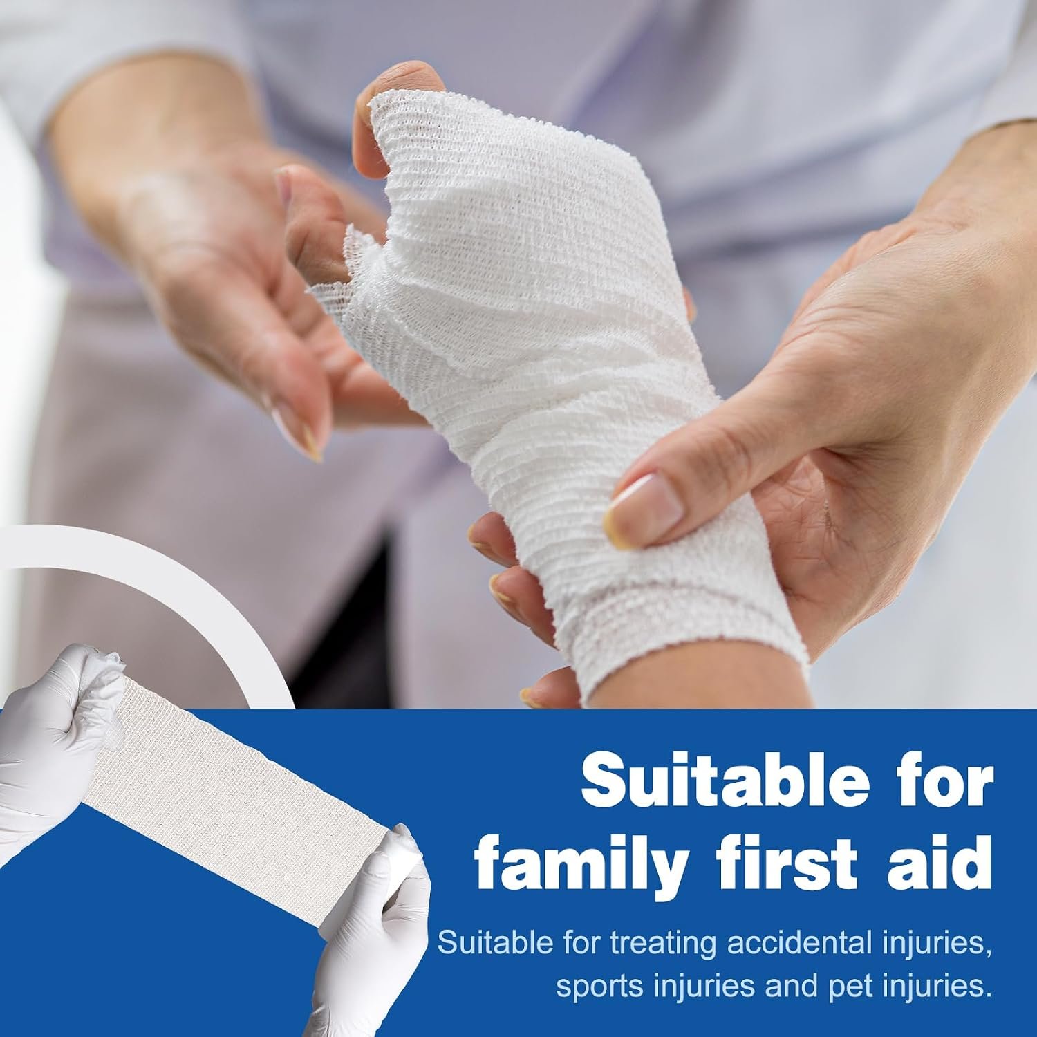 AZEN 25 Pack Gauze Rolls Bandages, 3 in x 4.1 Yards, Premium Medical Supplies & First Aid Supplies, Bandage Wrap Vet Wrap, Mummy Wraps - Image 6