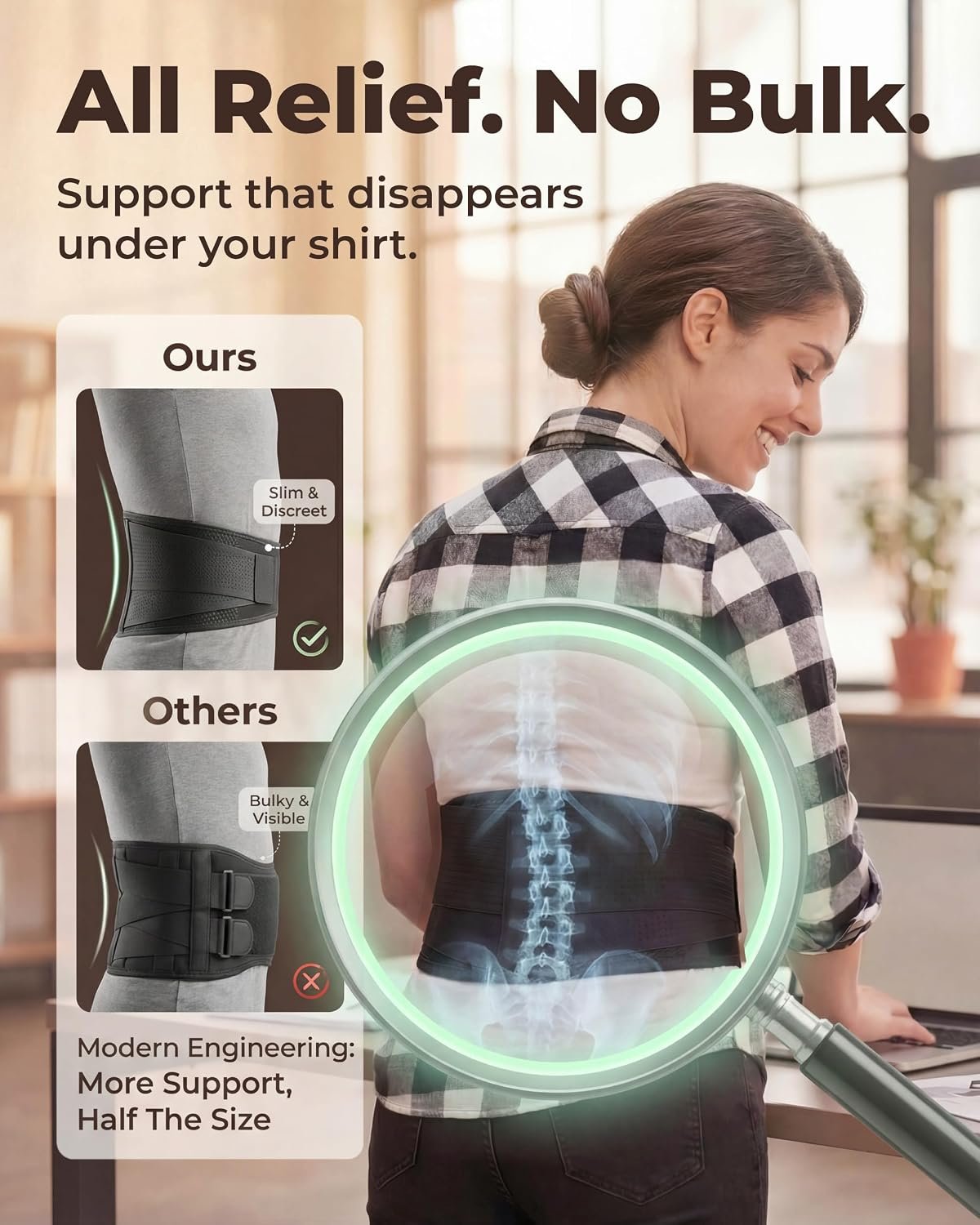 Sparthos Back Brace for Women & Men, Sciatica, Lower Back Pain - Black-L | Herniated Disc & Scoliosis Pain Relief, Adjustable Back Support Belt, Lumbar Pad, Breathable Mesh for Work & Heavy Lifting - Image 6