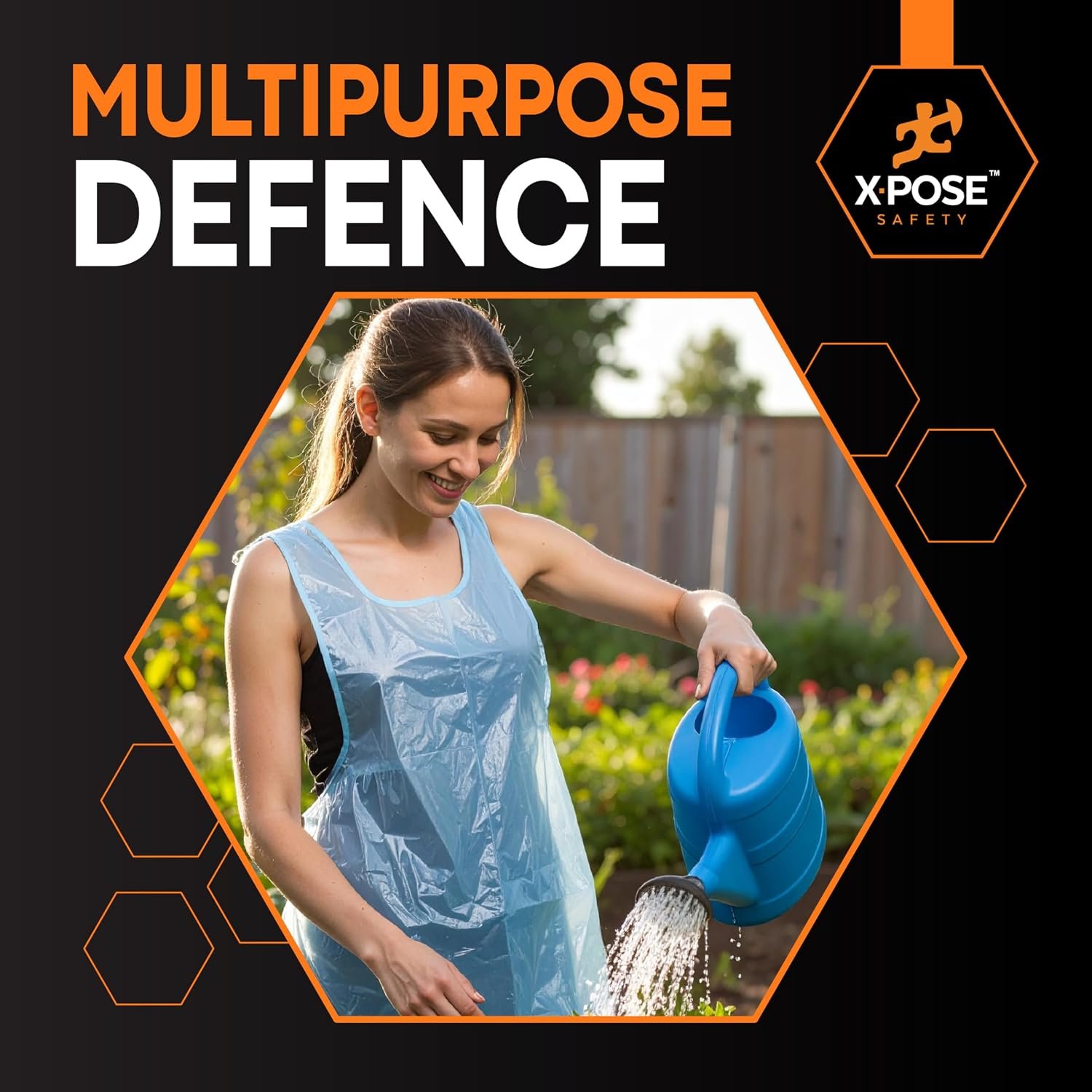 Xpose Safety 1000 Pack Blue Plastic Disposable Bulk Aprons, Individually Wrapped Waterproof Polyethylene Aprons for Cooking, Food Prep & Cleaning, 1 Mil Plastic, 24" x 48" - Image 5