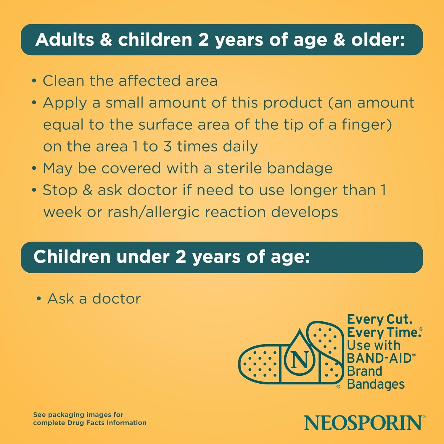 Neosporin Original First Aid Antibiotic Ointment for Wounds, Infection Protection Treatment, Germ-Killing Formula, Helps Minimize Appearance Of Scars for Minor Cuts, Scrapes, Burns, 1 Oz - Image 6