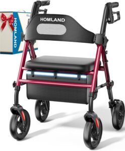 HOMLAND Foldable Rollator Walkers f...