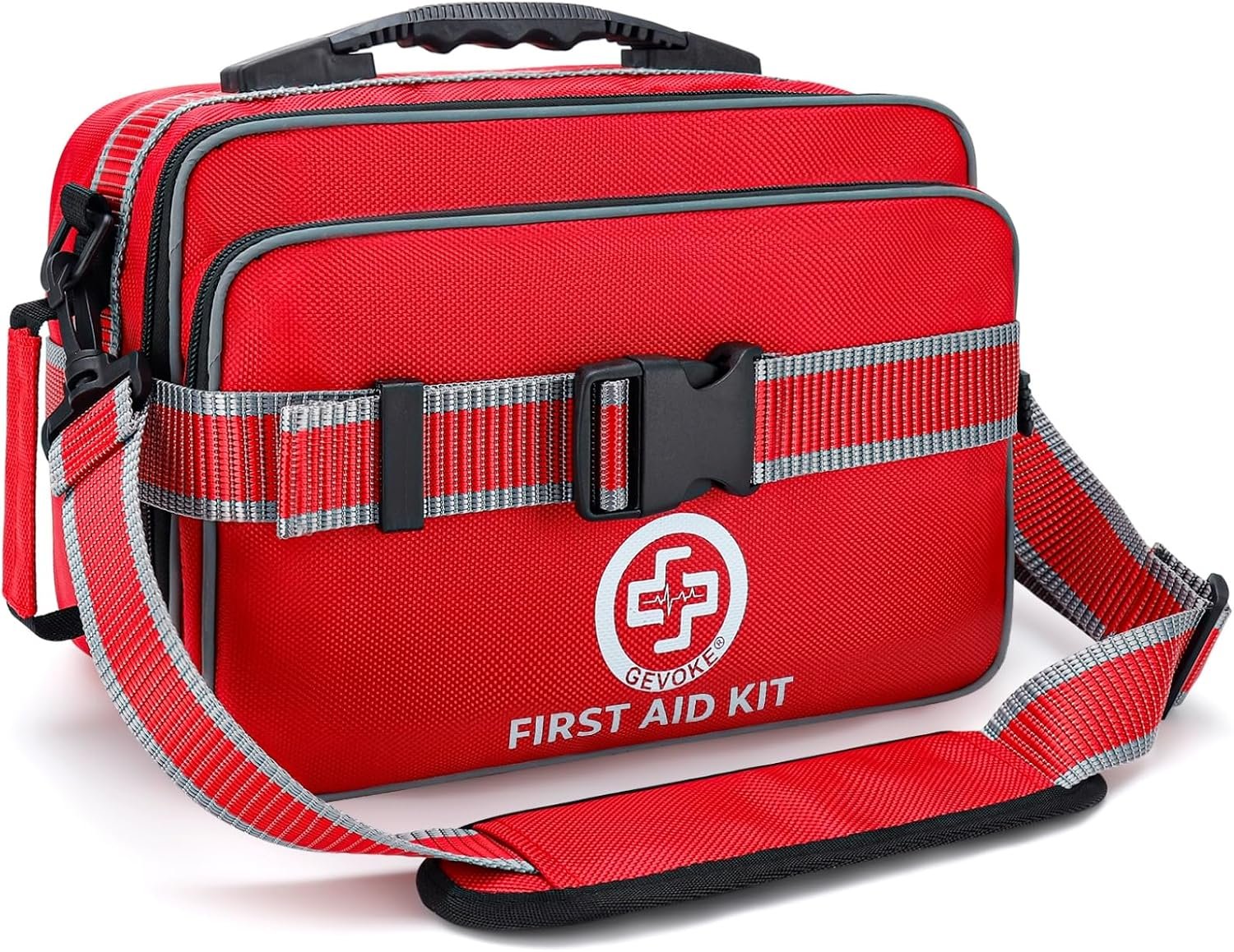 Gevoke Professional 500 Piece Emergency First Aid Kit for Home, Car | Large Complete Medical Kit for Travel, Camping, Truck, Hiking, Sports, Office, Vehicle & Outdoor Emergencies