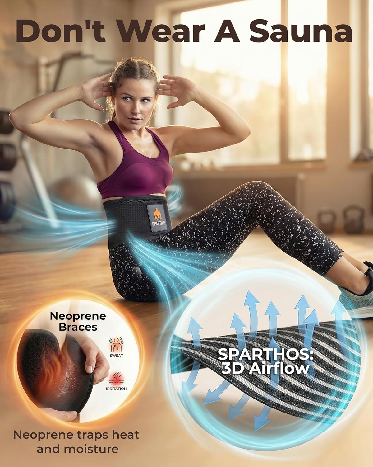 Sparthos Back Brace for Women & Men, Sciatica, Lower Back Pain - Black-L | Herniated Disc & Scoliosis Pain Relief, Adjustable Back Support Belt, Lumbar Pad, Breathable Mesh for Work & Heavy Lifting - Image 4