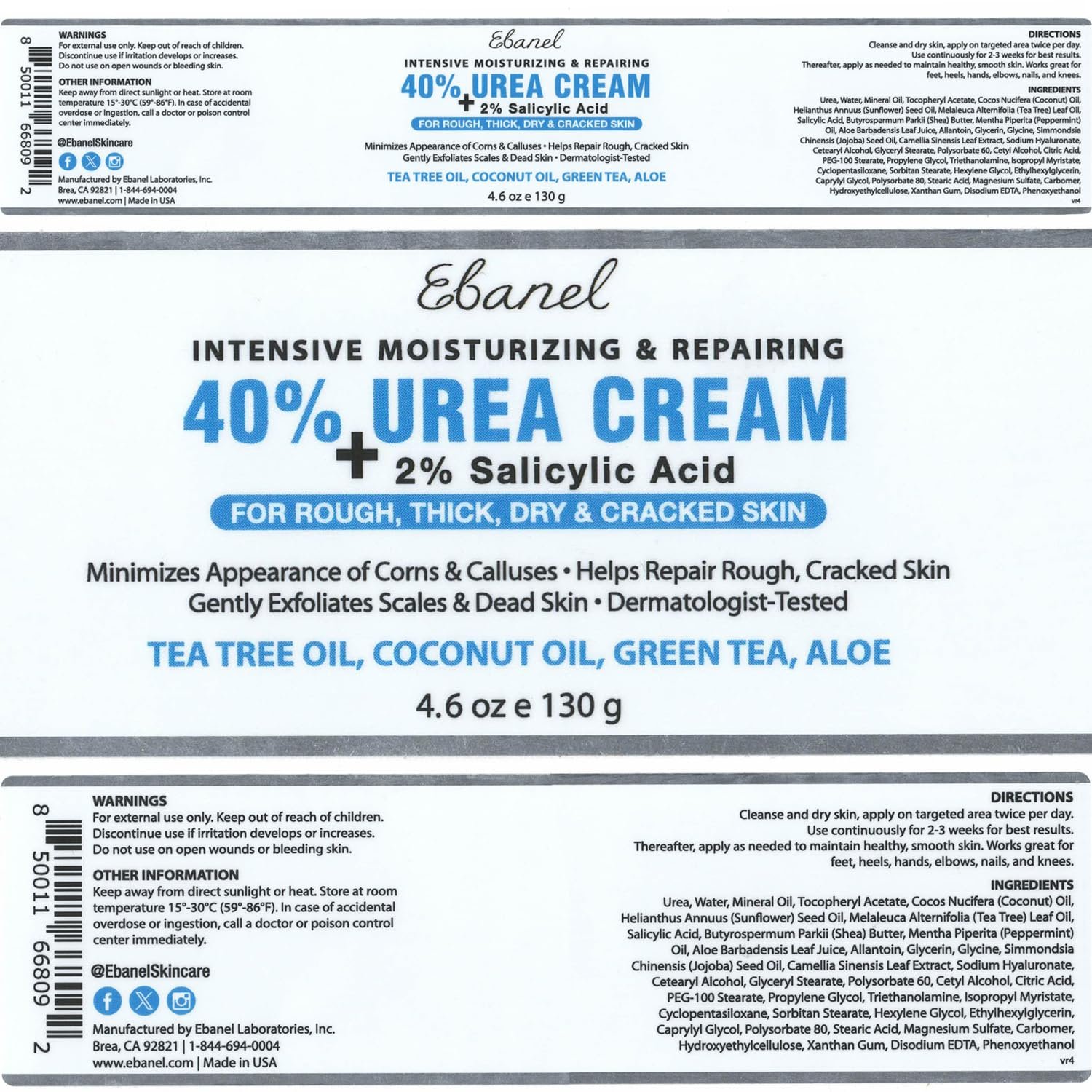 Ebanel Bundle of 40% Urea Cream 4.6 Oz, and Fungus Treatment 1 Oz - Image 9