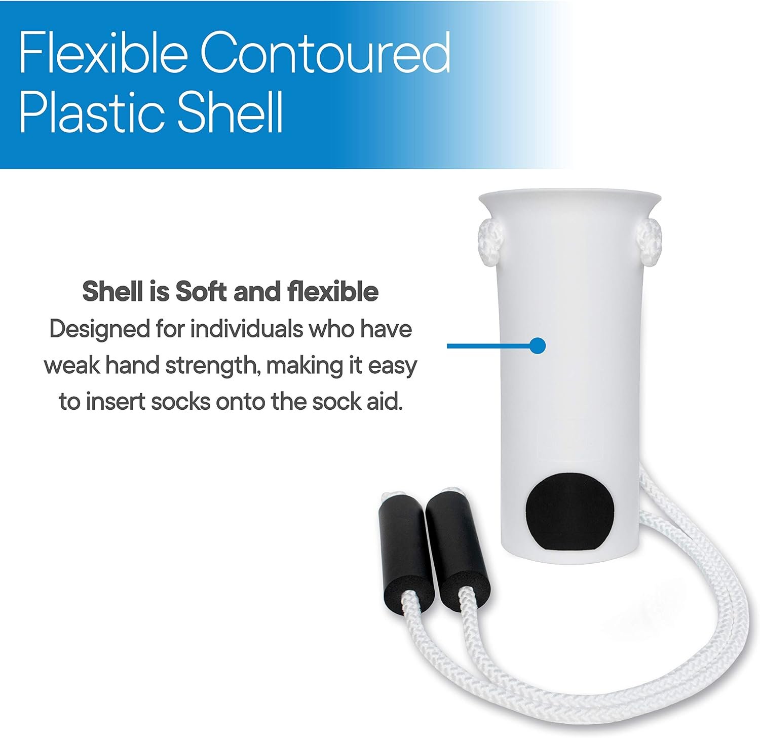 RMS Deluxe Sock Aid - Socks Helper with Foam Handles for Regular Socks | Help put on socks without bending, an independent dressing aid for limited mobility - Image 5