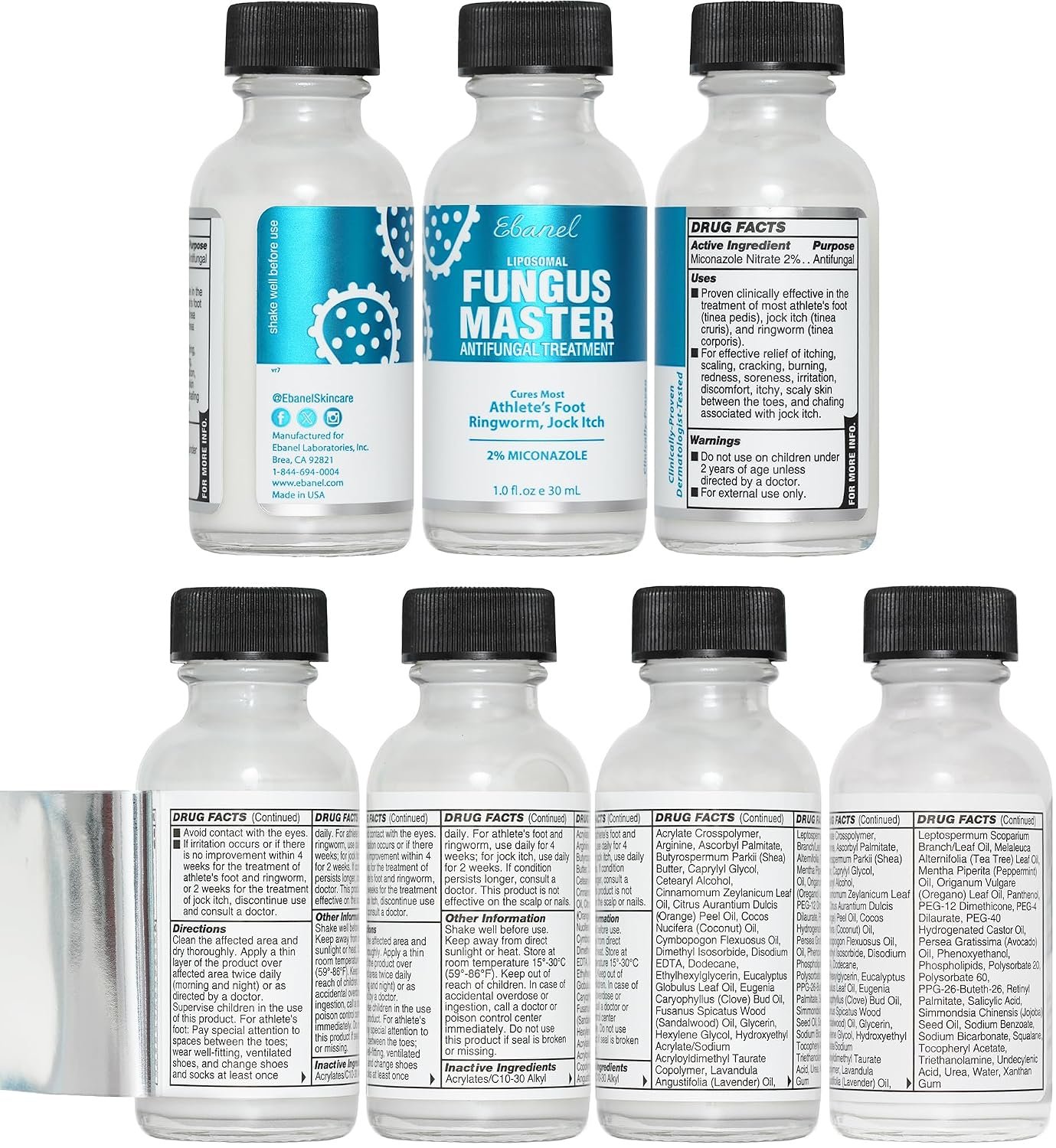 Ebanel Bundle of 40% Urea Cream 4.6 Oz, and Fungus Treatment 1 Oz - Image 8