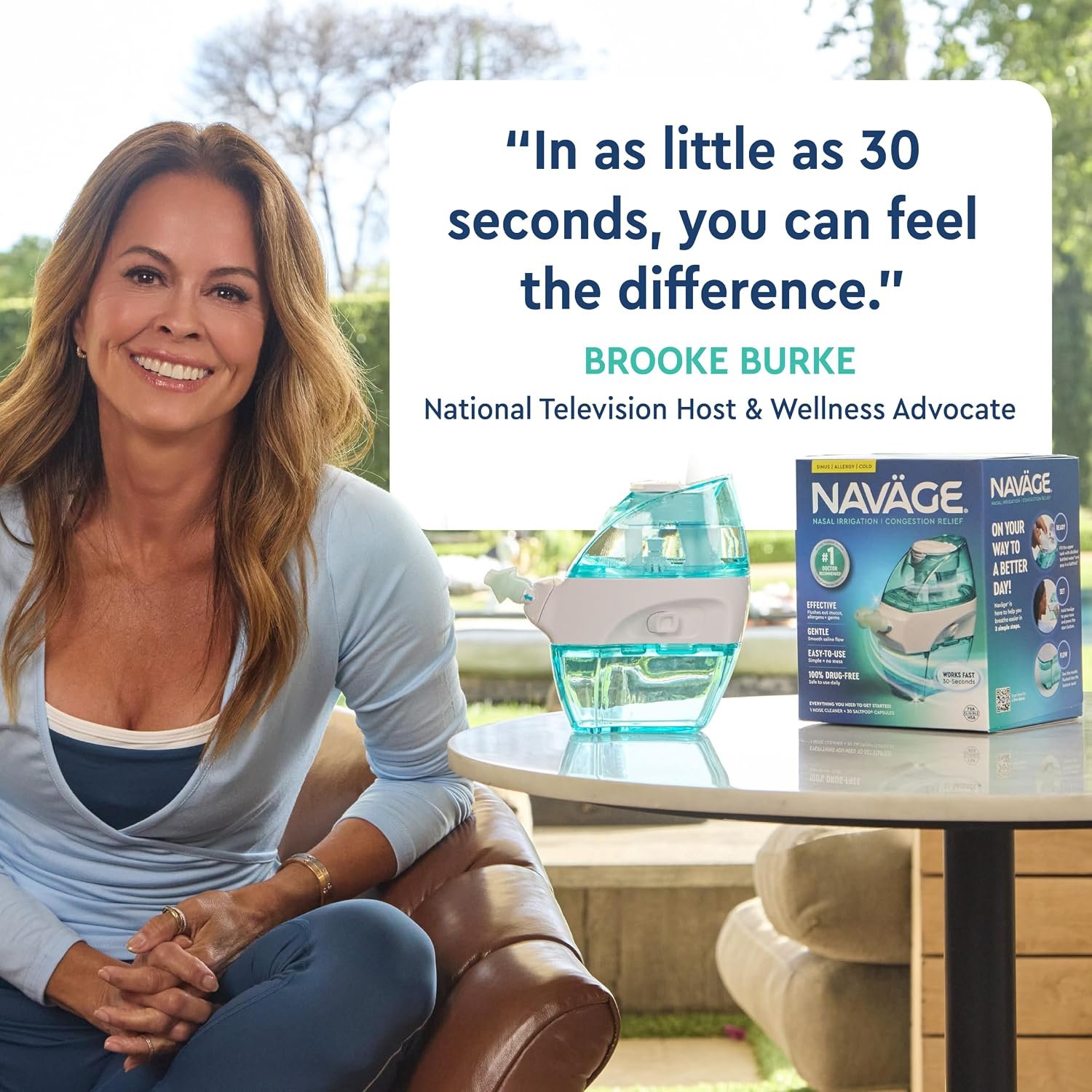NAVAGE® Starter Bundle: Nose Cleaner, 30 SaltPods, Congestion Relief | Complete Sinus Care Kit: Powered Nasal Irrigation System w/ 30 Pre-Measured SaltPods for Clinically Proven Benefits - Image 5