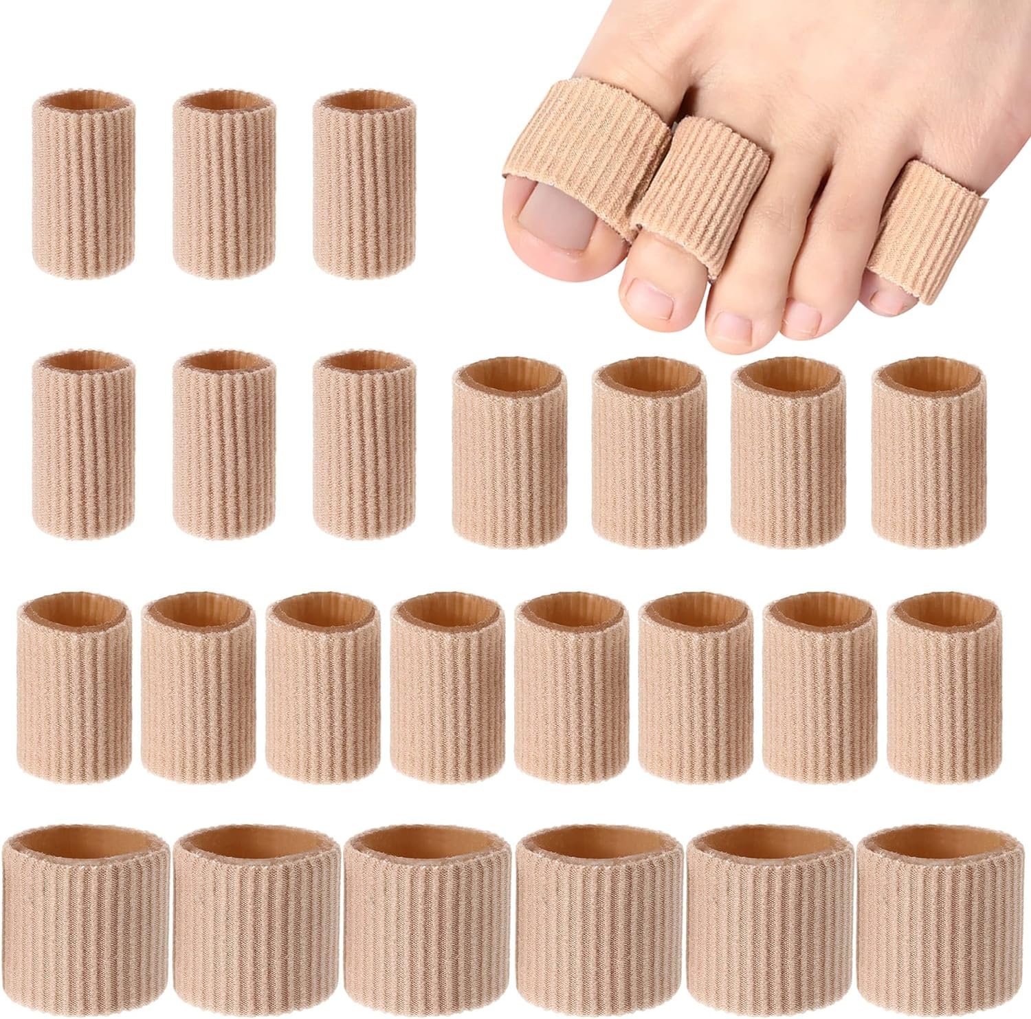 Blulu 24 Pieces Toe Tubes 0.98 Inch...