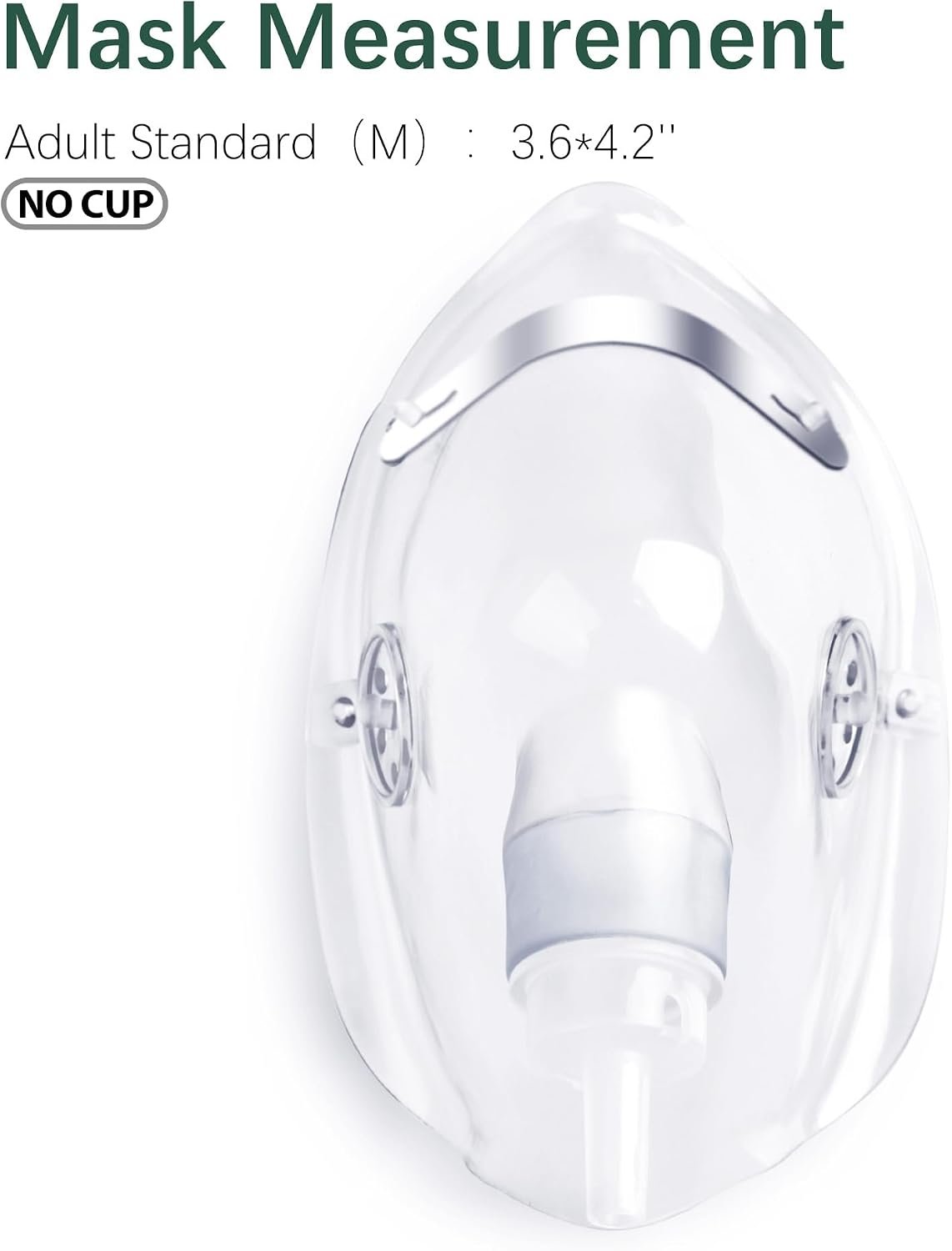 ANSNF 2 Pack Oxygen Mask for Face Adult with 6.6' Tube & Adjustable Elastic Strap - Size M+L (Clear) - NO CUP | NO CUP design - comes with 2 masks & 6.6' tubing (M+L). No smell, lightweight, easy to clean. Assembly in 10 seconds. - Image 5