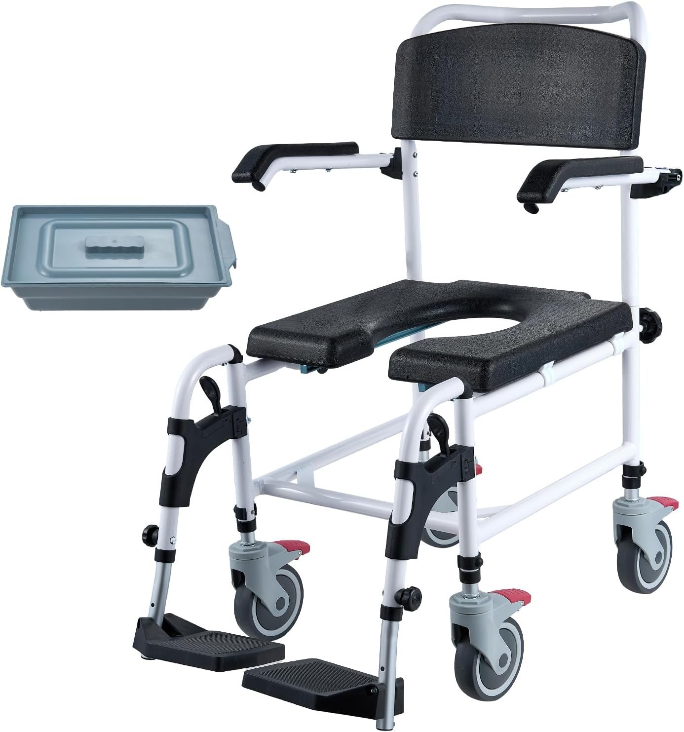 VEVOR Shower Commode Wheelchair wit...