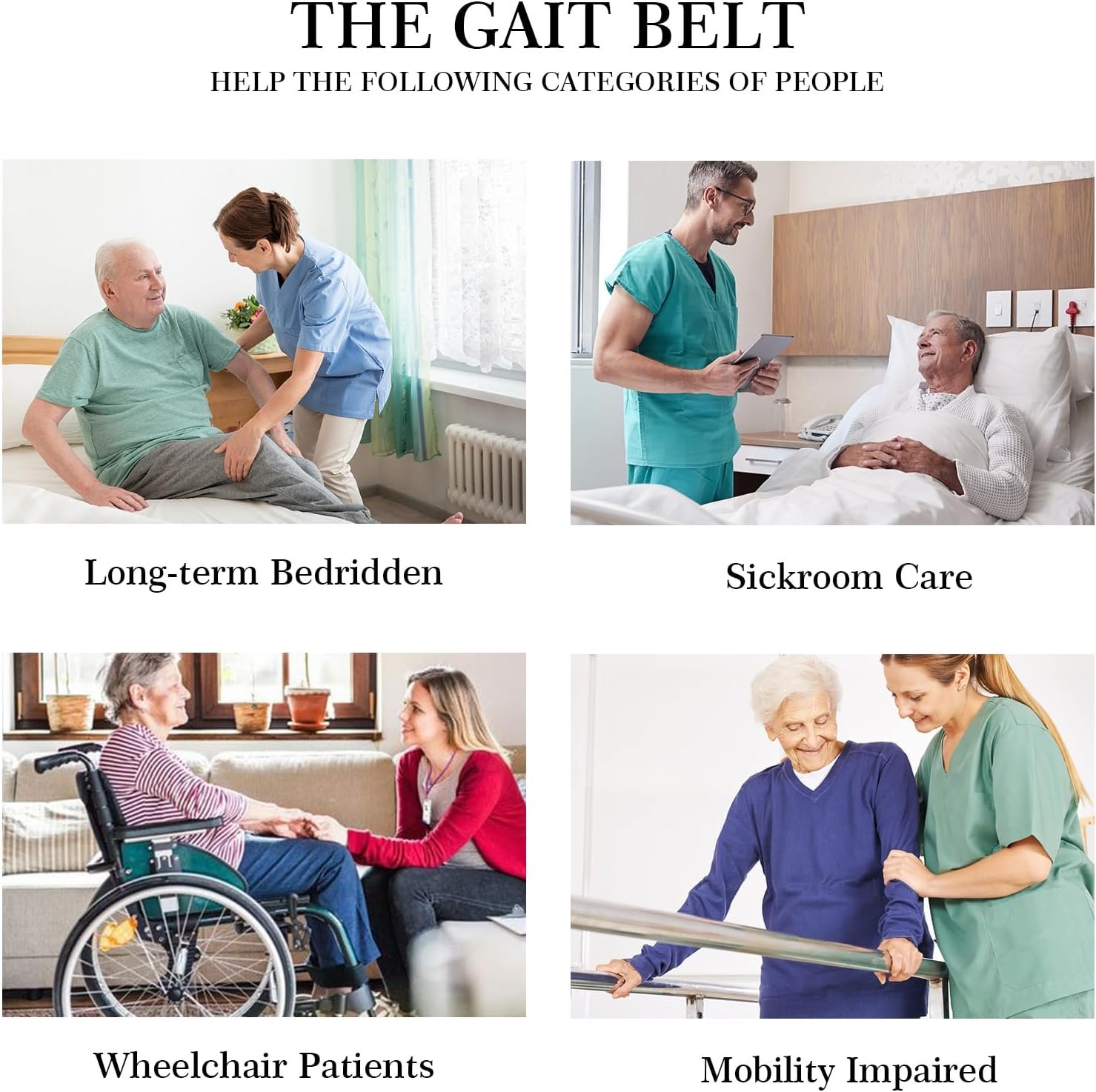 Transfer Belt for Seniors, Safety Walking Support with Quick Release Buckle | Multiple Padded Handles, 29-48" Adjustable Fit, Durable Nylon & Polyester, Machine-Washable, Quick Release - Image 5