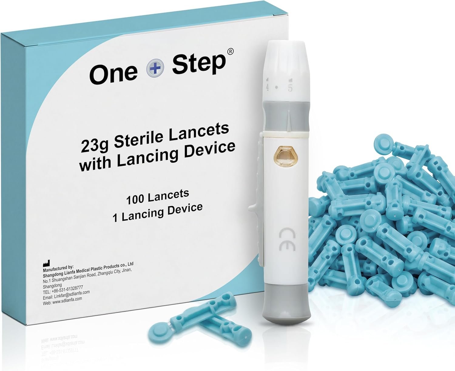 One Step Lancing Device & 100 ...