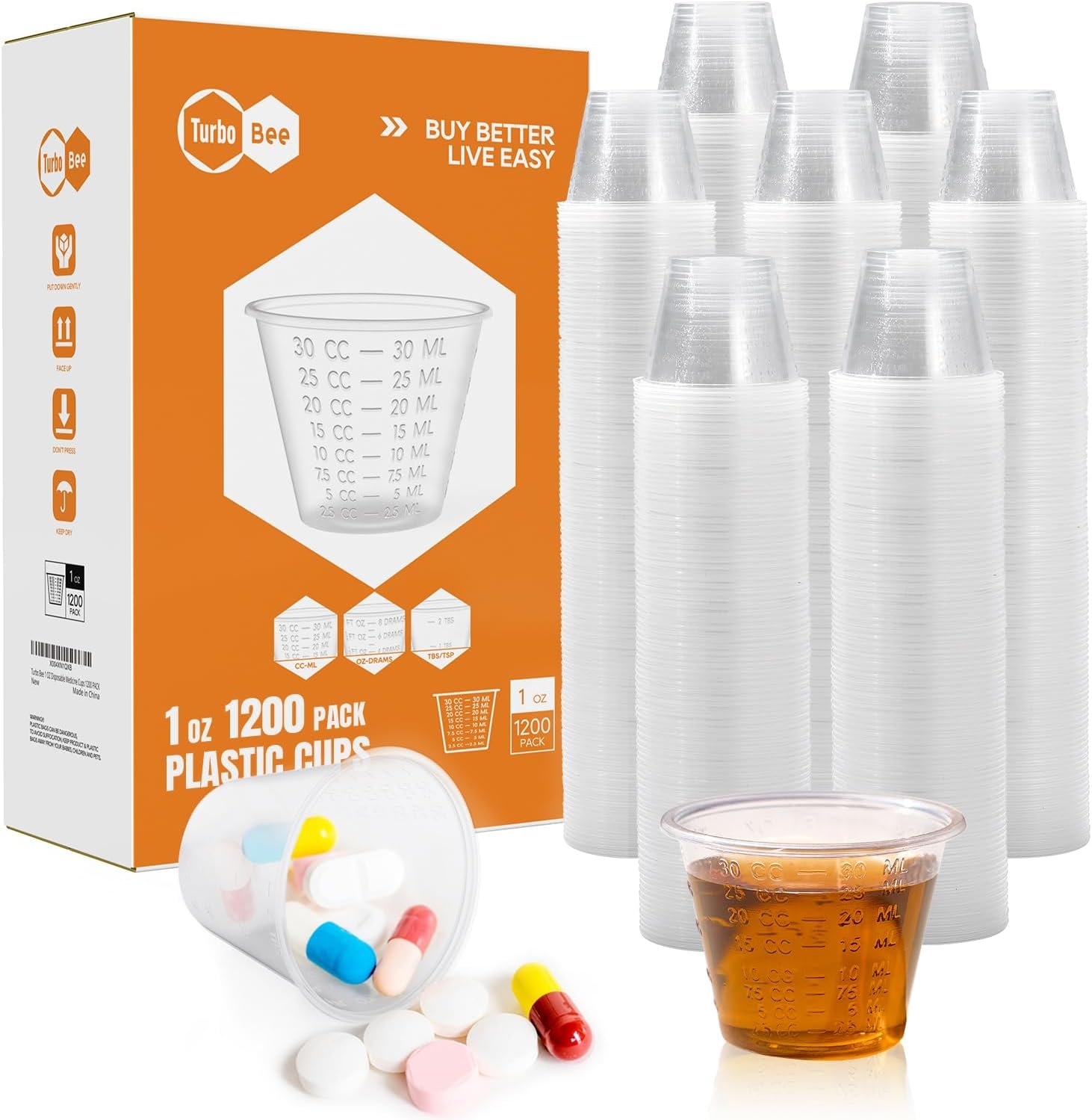 Turbo Bee 1200 Pack 1 OZ Disposable...