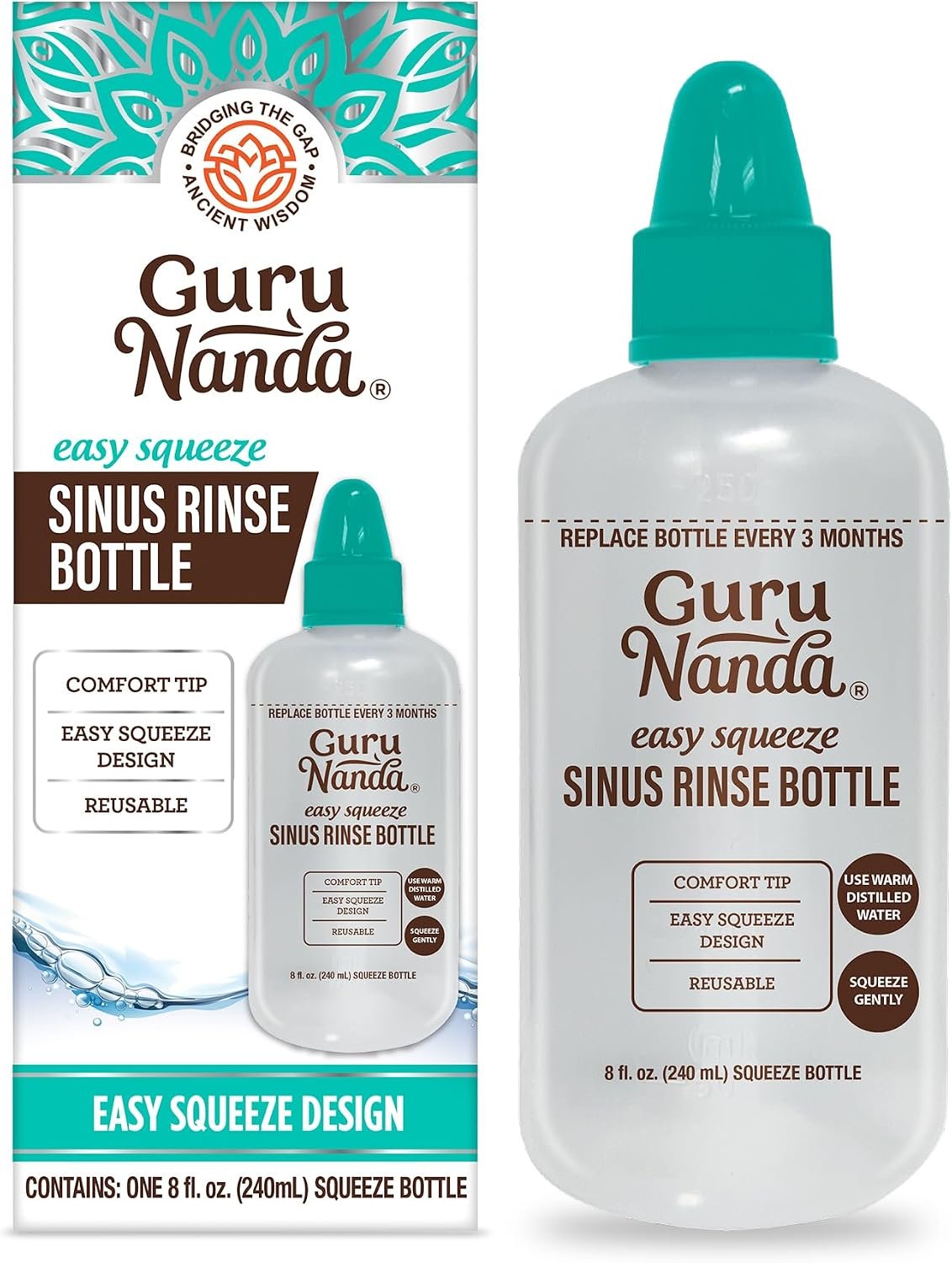 GuruNanda Sinus Rinse Bottle –...