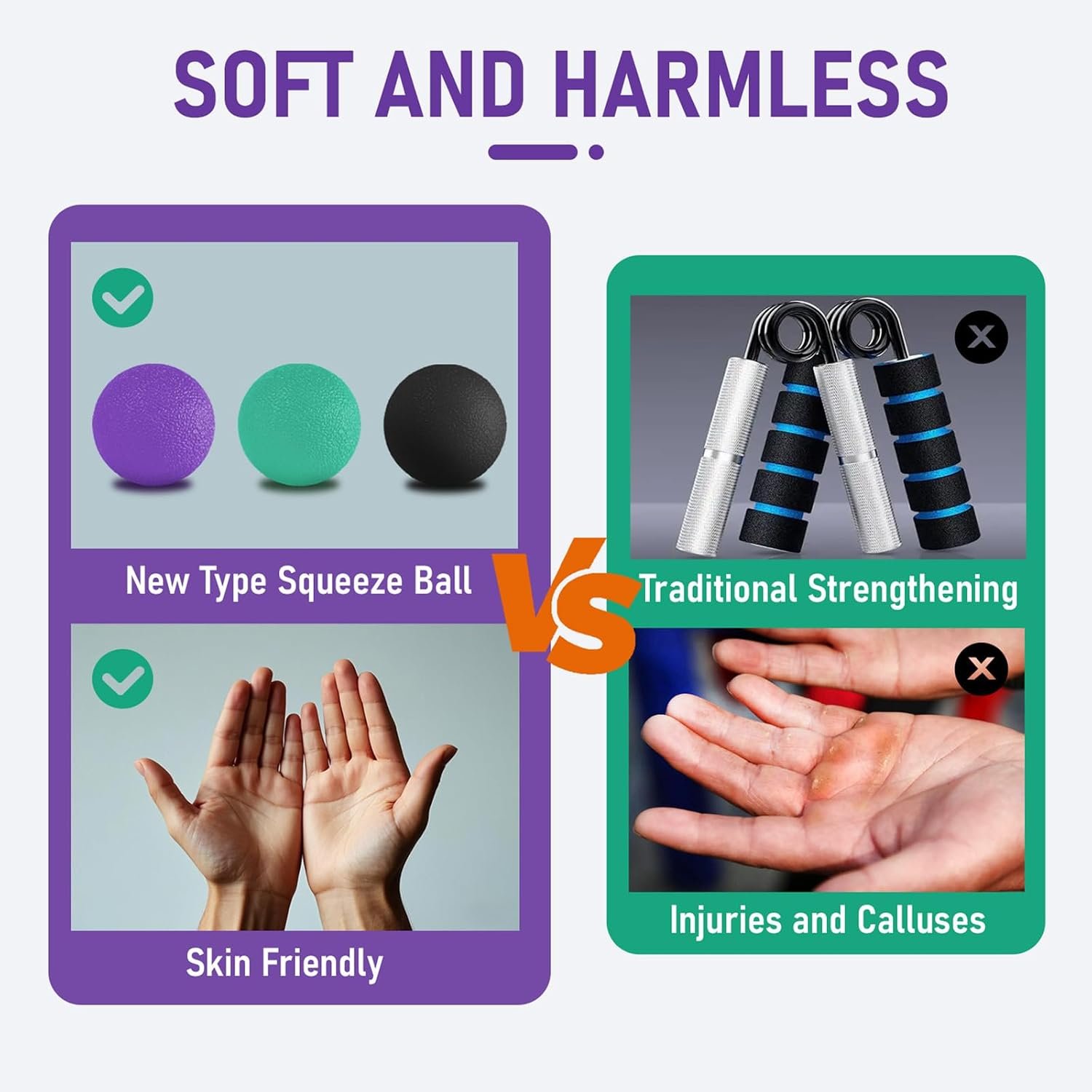 3 Pack Stress Balls for Adults, Squeeze Balls for Hand Therapy | 3 Resistance Level Stress Ball, Squishy Ball, Hand Strengthening Devices, Therapy Ball for Hand Therapy, Exercise and Relax - Image 3