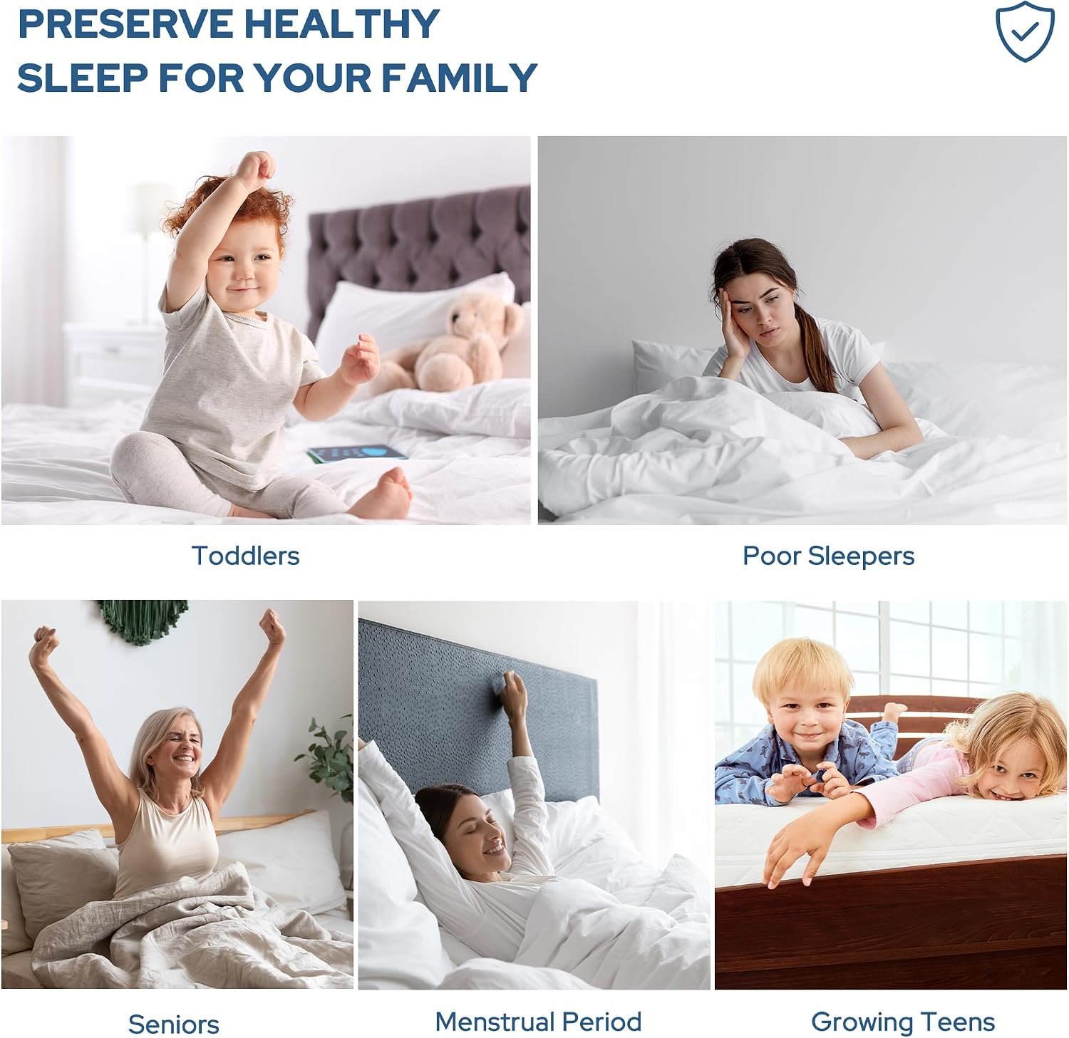 BEDLORE Waterproof Queen Size Mattress Protector, Deep Pocket Fit, Washable | Soft Noiseless Breathable Bed Mattress Cover Pad, Fits 6-18 Inch Deep Mattresses, Ideal for Home, Bedroom, Hotel, White - Image 7