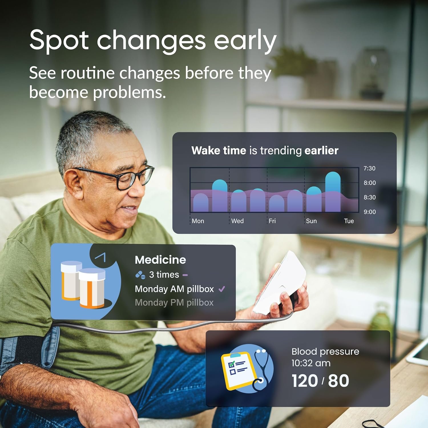 Nomo Medical Alert System with Fall Detection for Seniors at Home | WiFi Enabled, 911 Emergency Calling, Daily Activity Monitoring, 2-Way Voice, 60-Day Trial, Monthly Subscription - Image 3