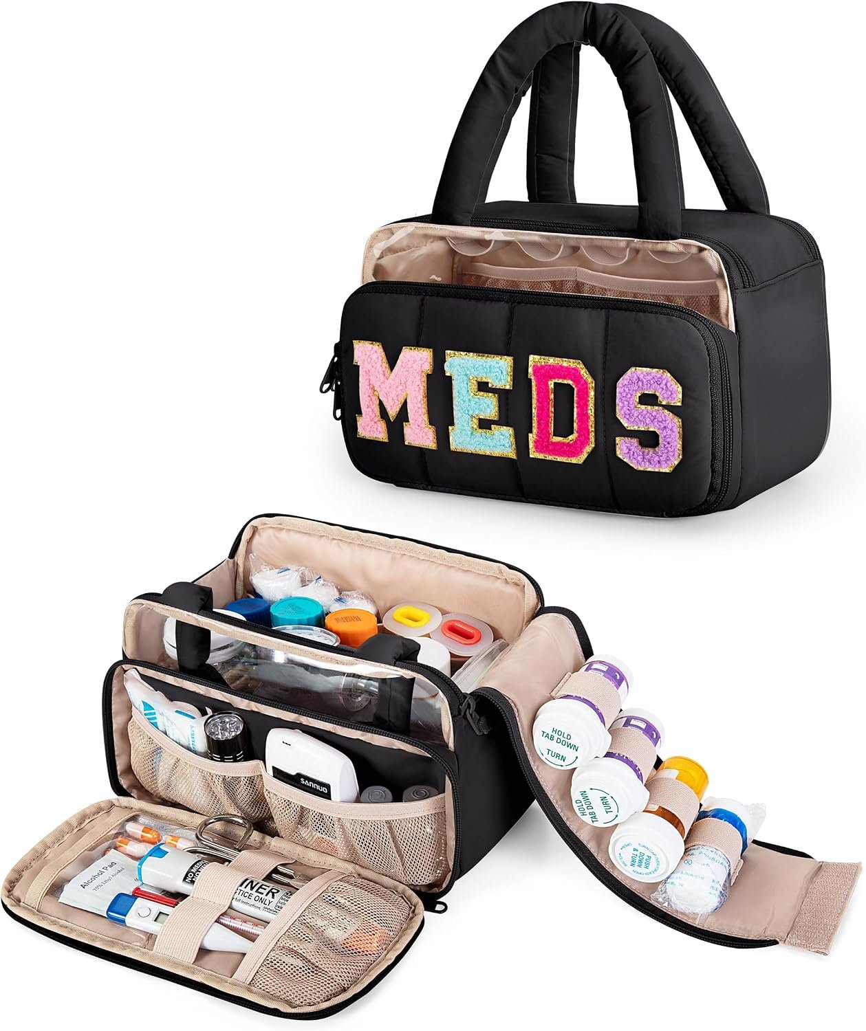 Fasrom Chenille Letter Medicine Bag...