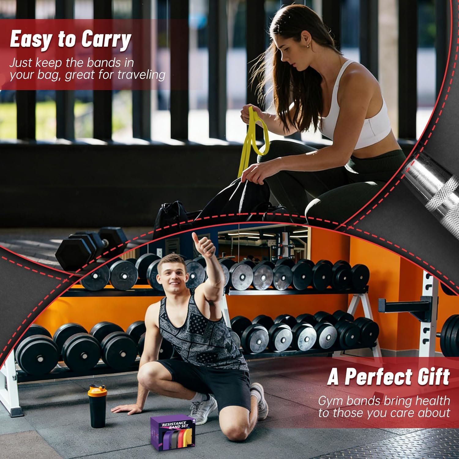4-Level Resistance Bands for Working Out, Pull Up Assistance Bands | 5-85 LBS Resistance, Fitness, Full-Body Training, Physical Therapy & Stretch Workout, for Men, Women, Home, Outdoor, Gym Use - Image 6