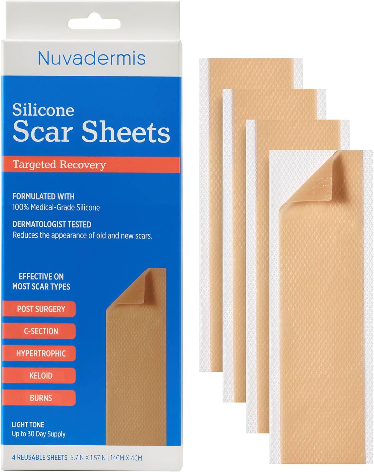 NUVADERMIS Silicone Scar Sheets ...