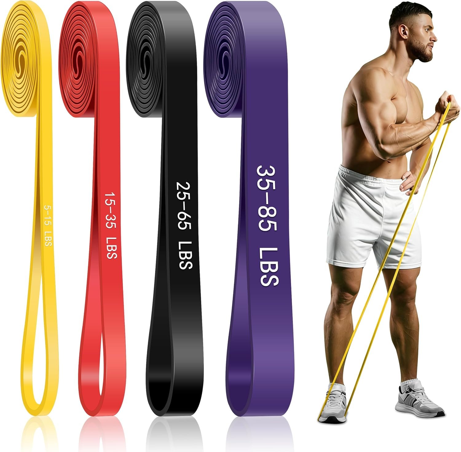 4-Level Resistance Bands for Workin...