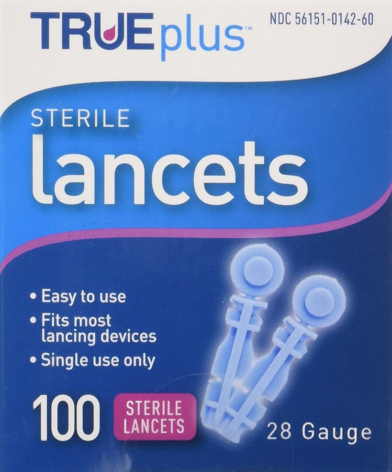 Trueplus Sterile Lancets, 28 Gauge,...