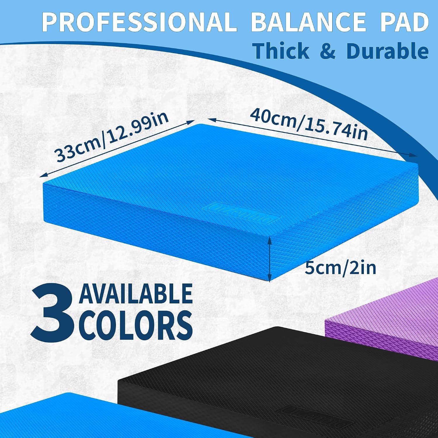 Professional Foam Balance Pad, Large Balance Pads for Physical Therapy, Foam Balance Board for Rehabilitation Stability Workout Knee and Ankle Exercise Strength Training - Image 2