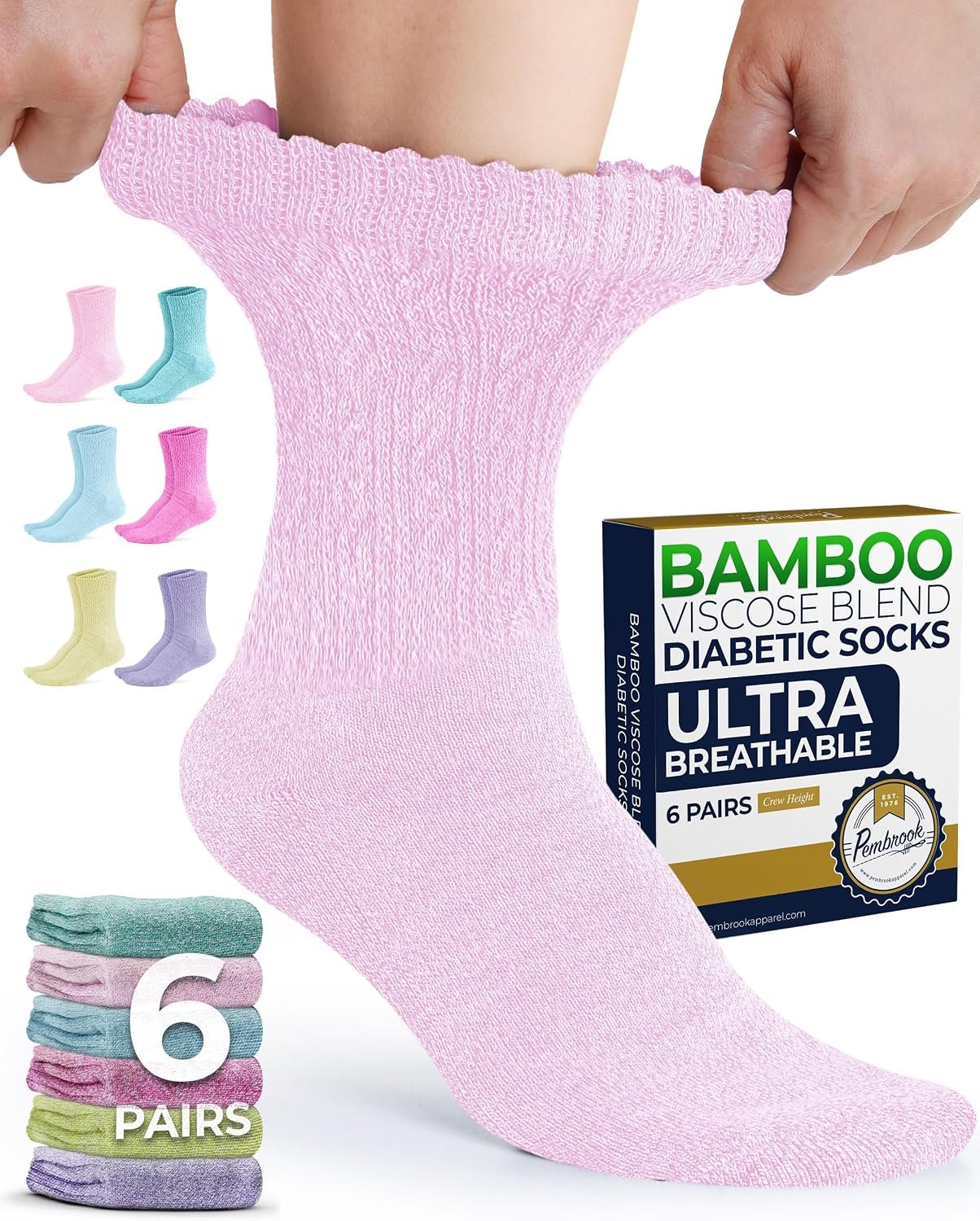 Pembrook® Diabetic Socks for Women...