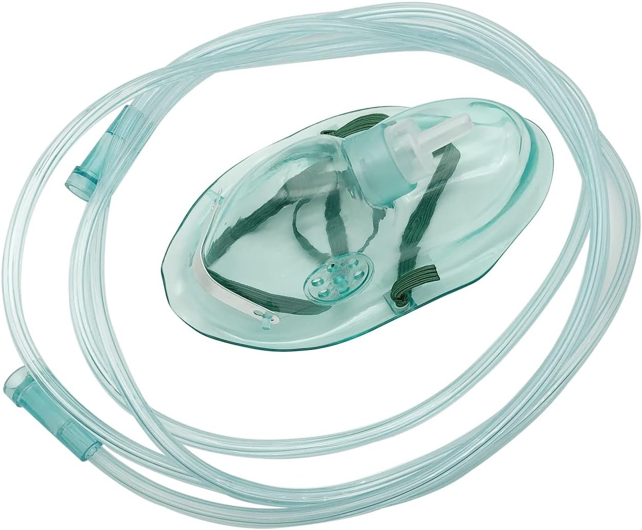 Oxygen Mask, Adult Standard Oxygen Mask with 7feet Length 6mm Oxygen Tube and Adjustable Elastic Strap, DEHP-Free and Latex-Free Materials, 2 Pack (Green,for Adult Standard) - Image 6