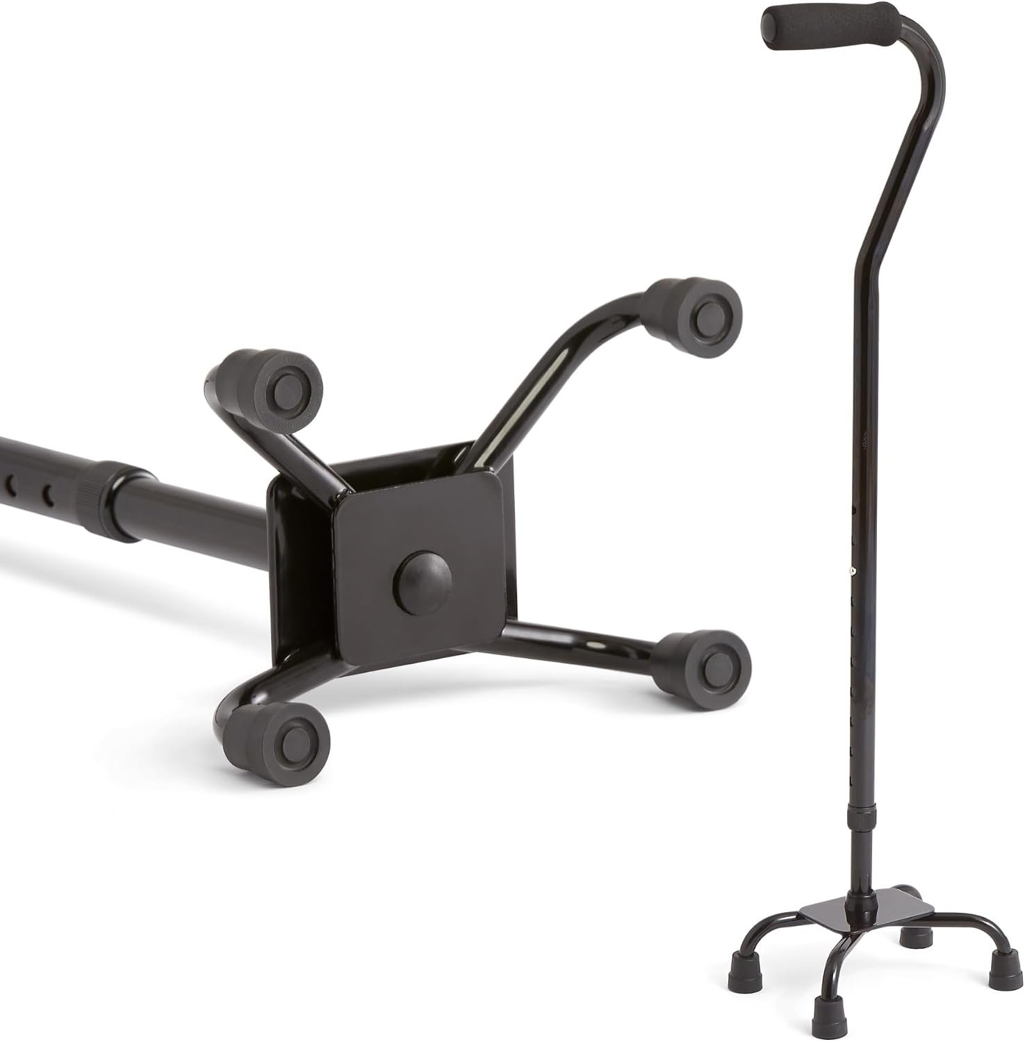 Medline Aluminum Quad Cane with Sma...