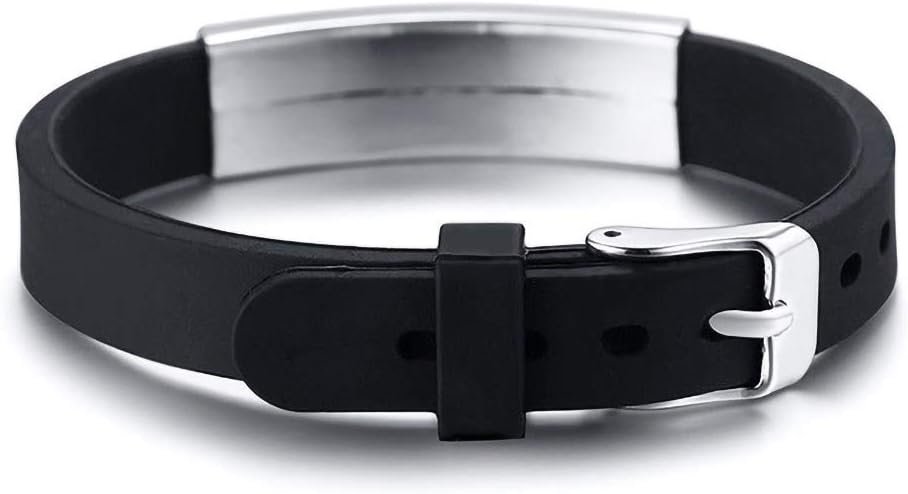 Medical Alert Customized ID Bracelet Free Custom Engraving Personalized Gift Adjustable Wristband for Men Women in Emergency First Aid - Image 3