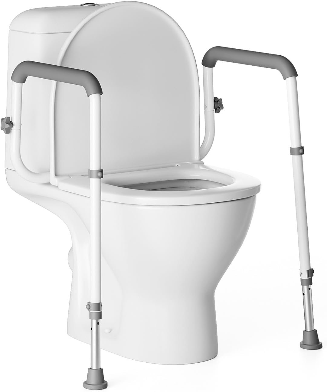 Loyoda Toilet Safety Rail, Adjustable Height & Width, 350 lbs for Seniors